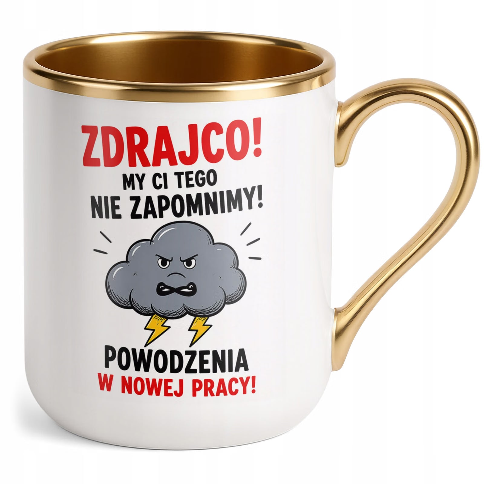 Kubek z nadrukiem Premium Złoty Pożegnanie Odejście z Pracy