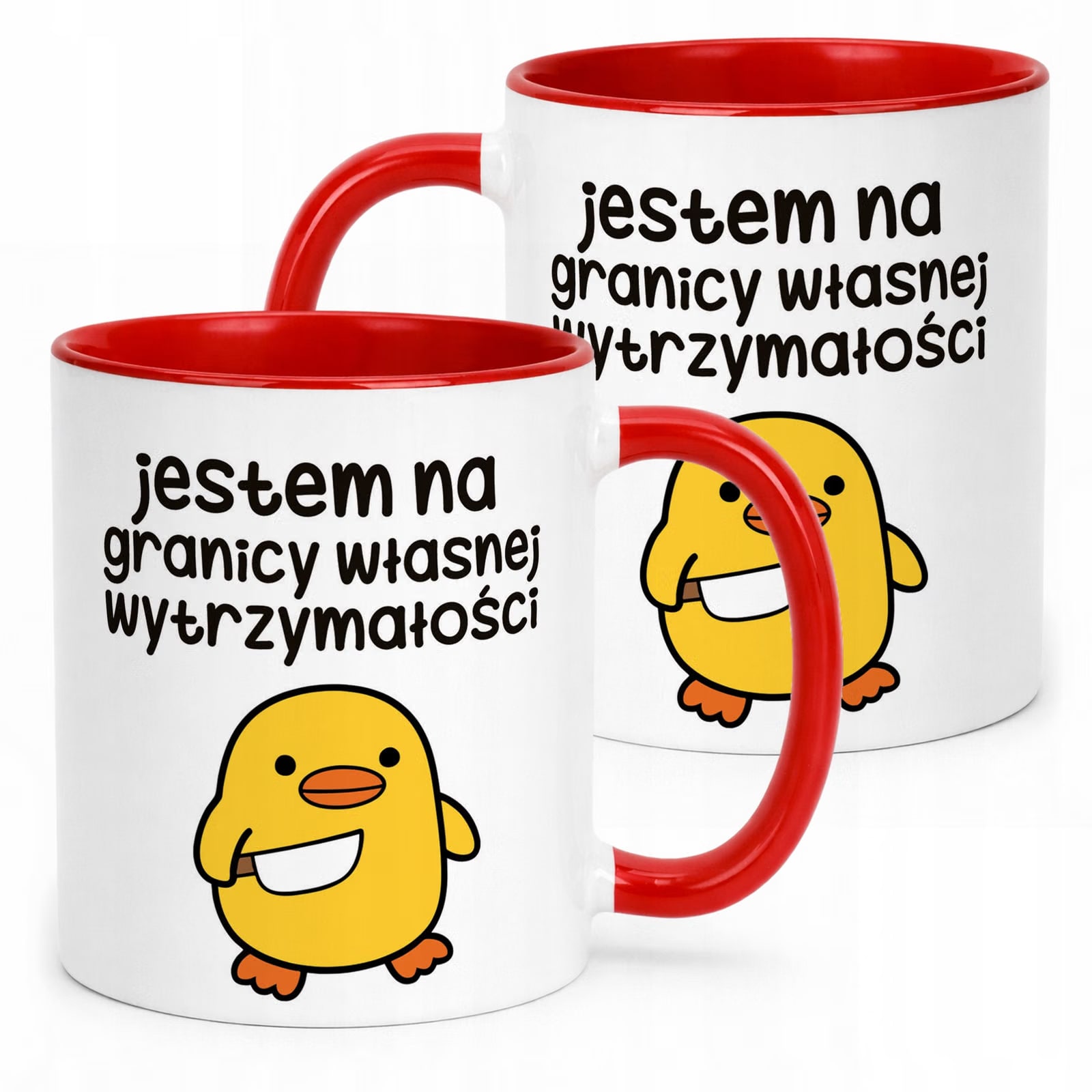 Kubek Czerwony Jestem Na Granicy Śmieszny Zabawny Prezent