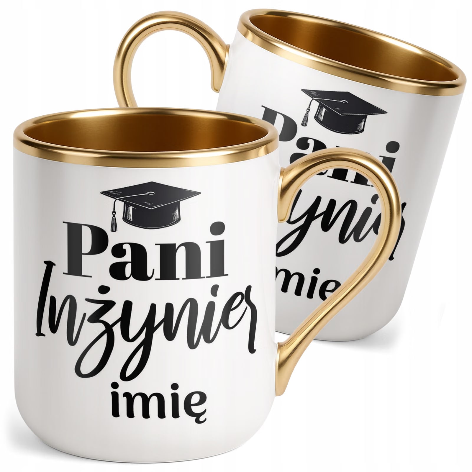 Kubek Premium Złoty Personalizowany Pani Inżynier Prezent Upominek