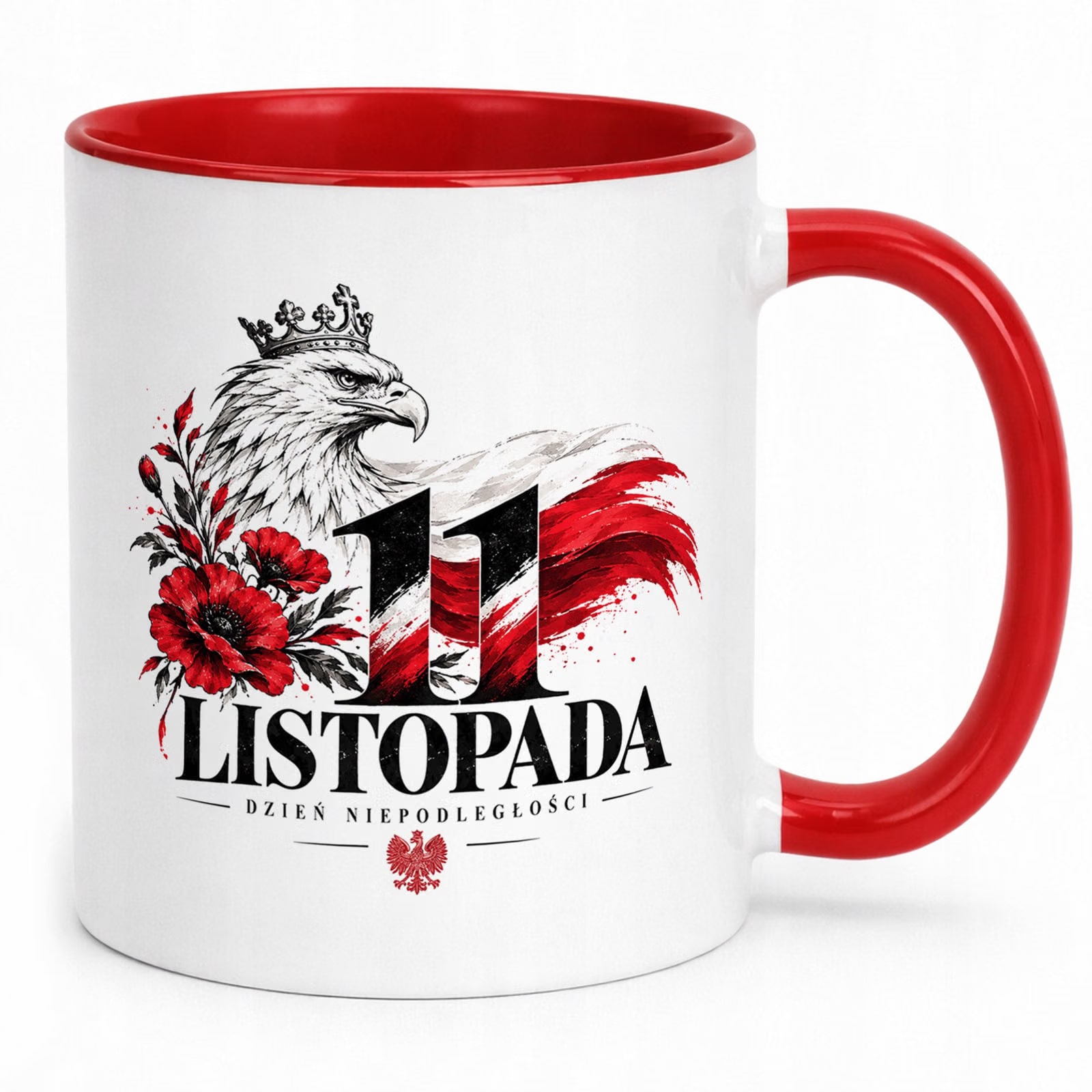 Kubek Czerwony z Nadrukiem Patriotyczny Święto Niepodległości Polska