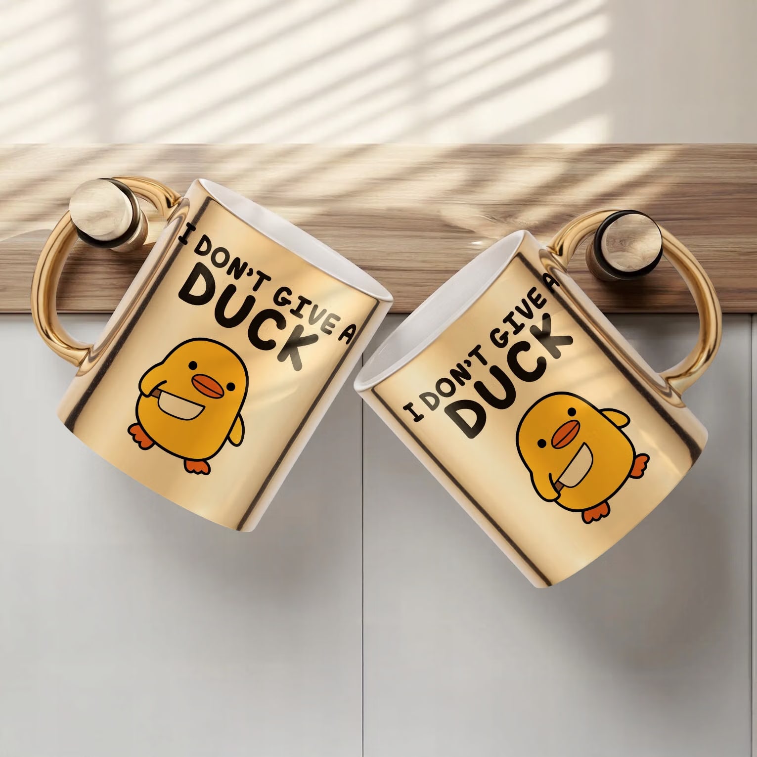 Złoty Kubek I Don’t Give A Duck Śmieszny Zabawny Prezent
