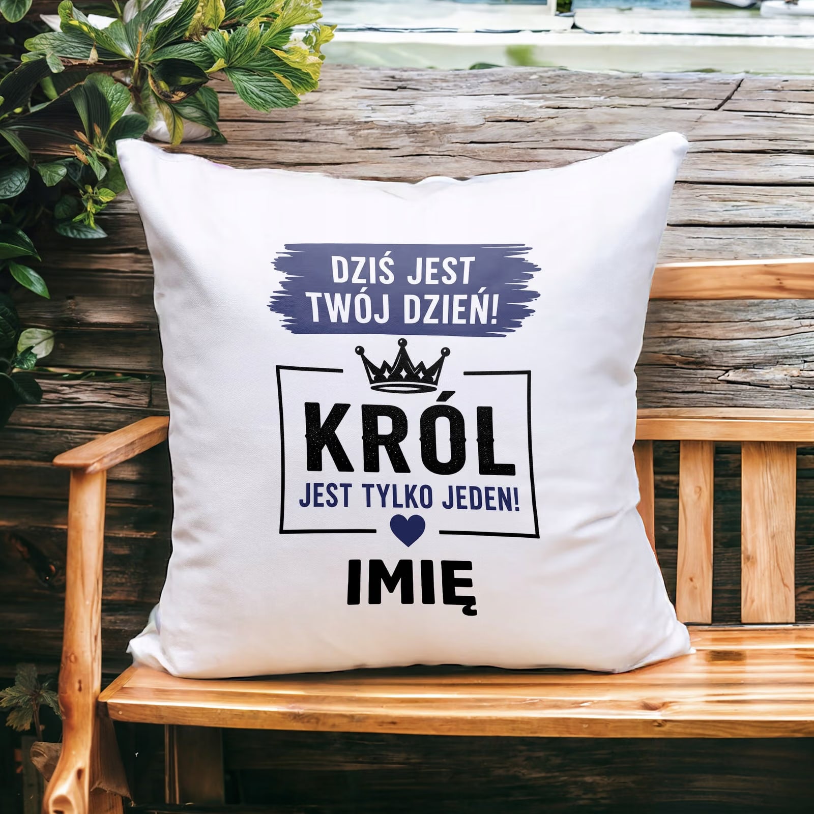 Poduszka Jasiek Personalizowana z nadrukiem Dzień Chłopaka 38x38cm Prezent
