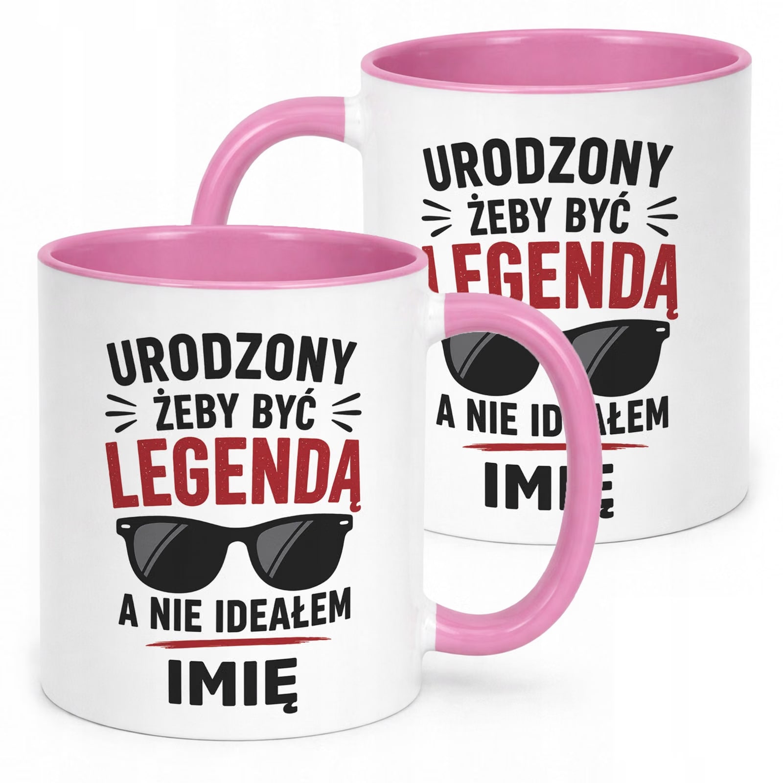 Różowy Kubek personalizowany z nadrukiem Dzień Chłopaka Mężczyzny Prezent
