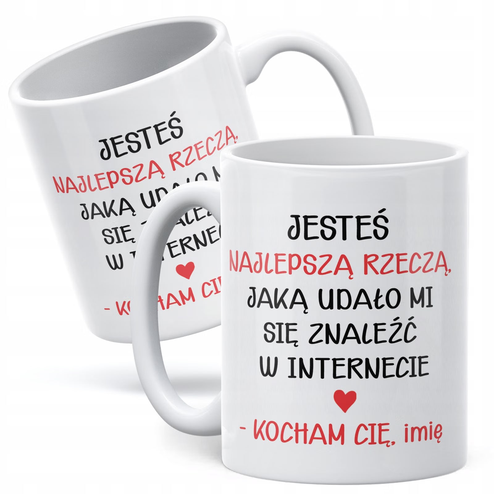 Kubek ceramiczny Personalizowany Walentynki Z imieniem Dla Pary Prezent