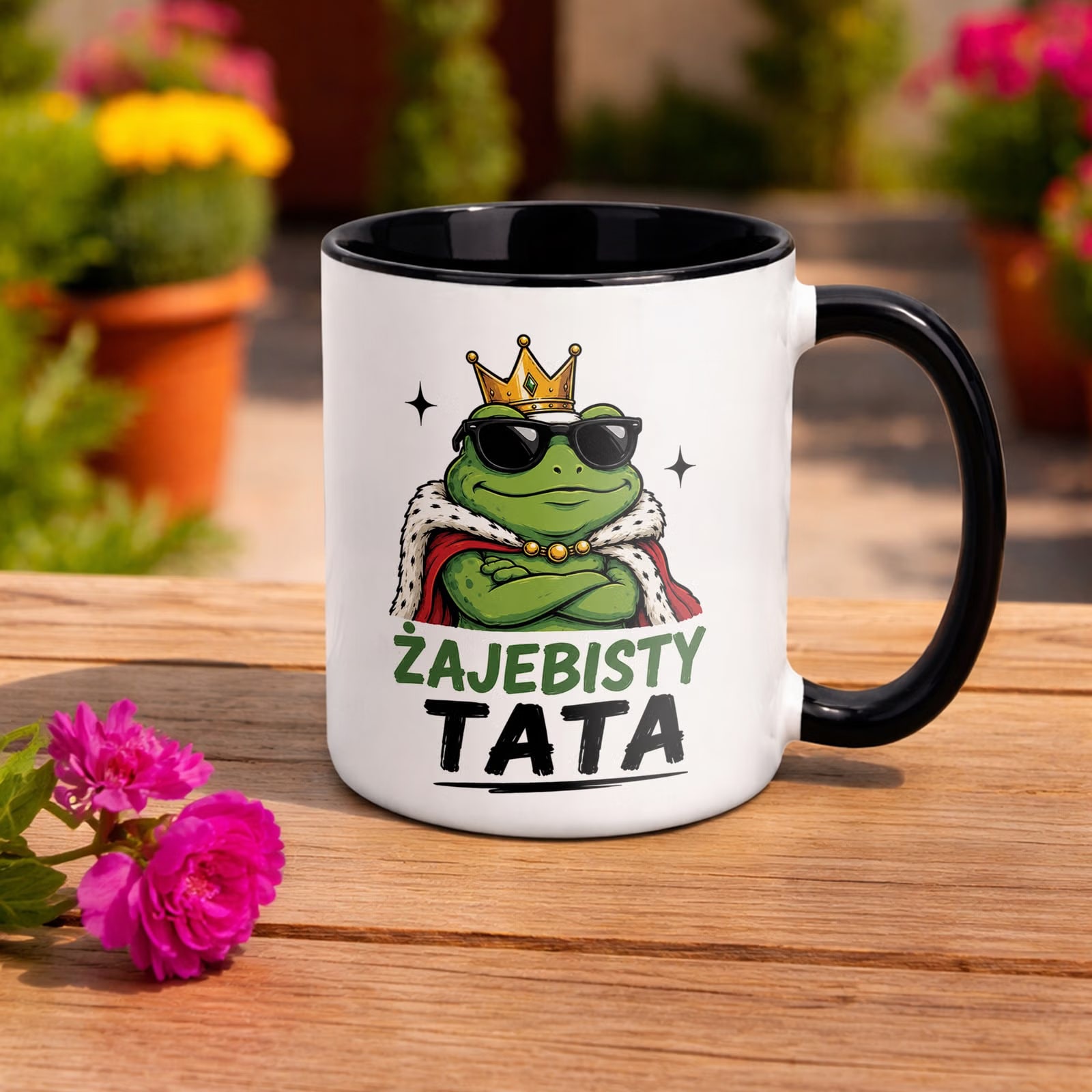 Kubek Czarny upominek na Dzień Ojca prezent dla taty