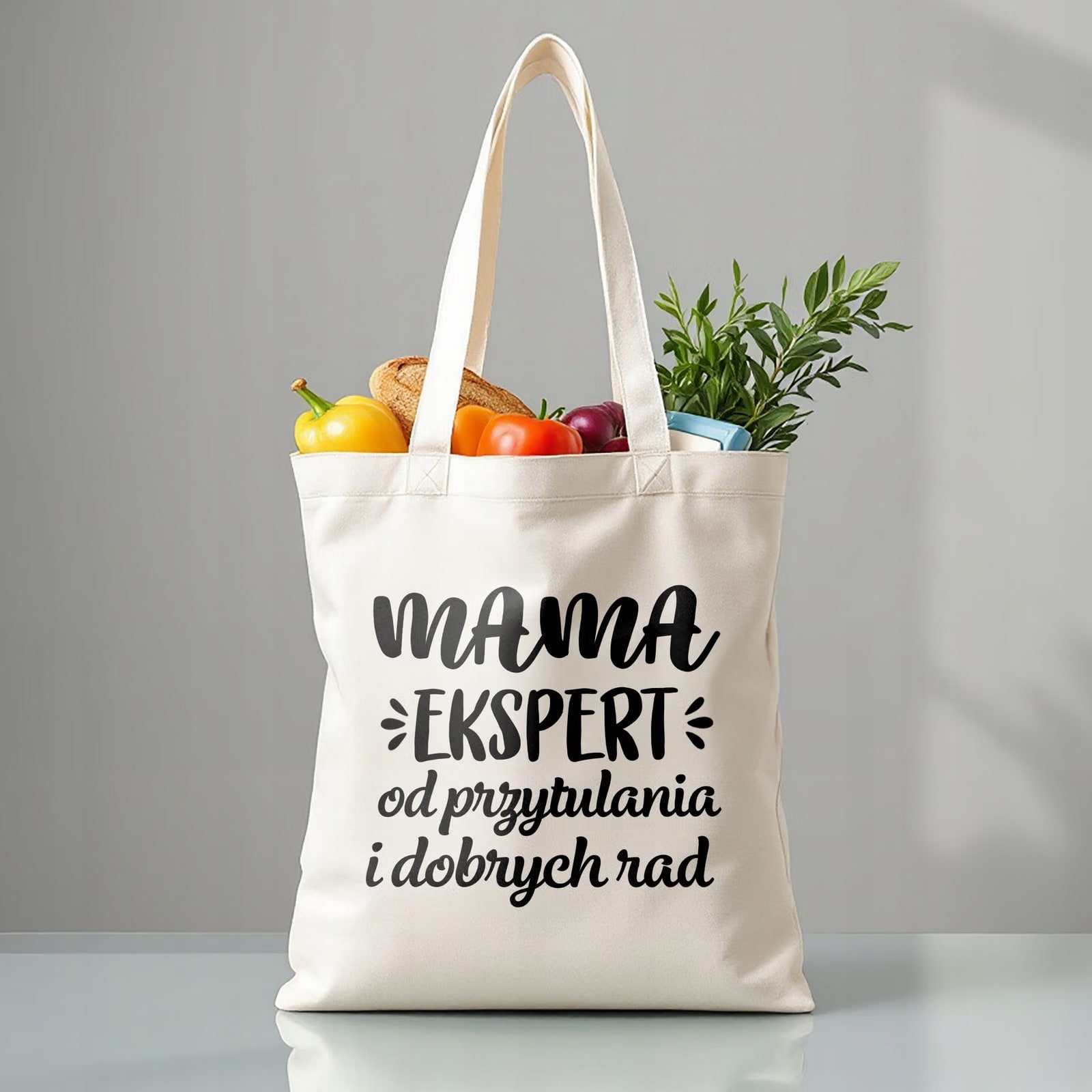 Torba bawełniana premium na zakupy Dzień Matki Prezent Mama Ekspert