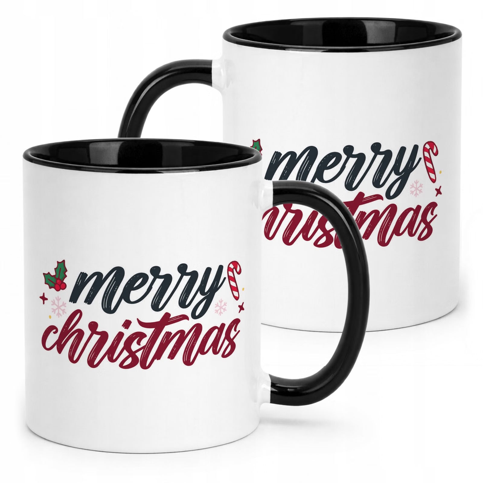 Kubek Czarny z Nadrukiem Boże Narodzenie Mikołajki Merry Christmas Prezent