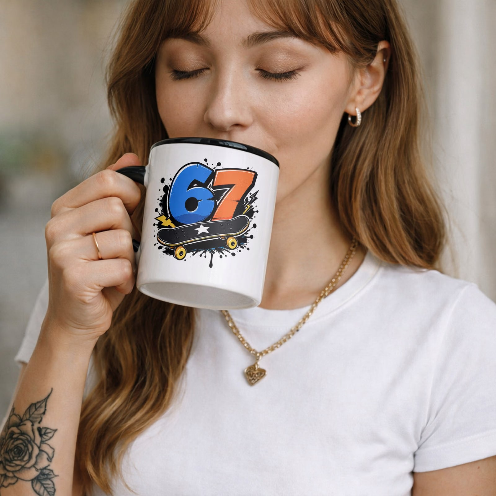 Zestaw Kubek Czarny Poduszka Z Nadrukiem 67 Prezent