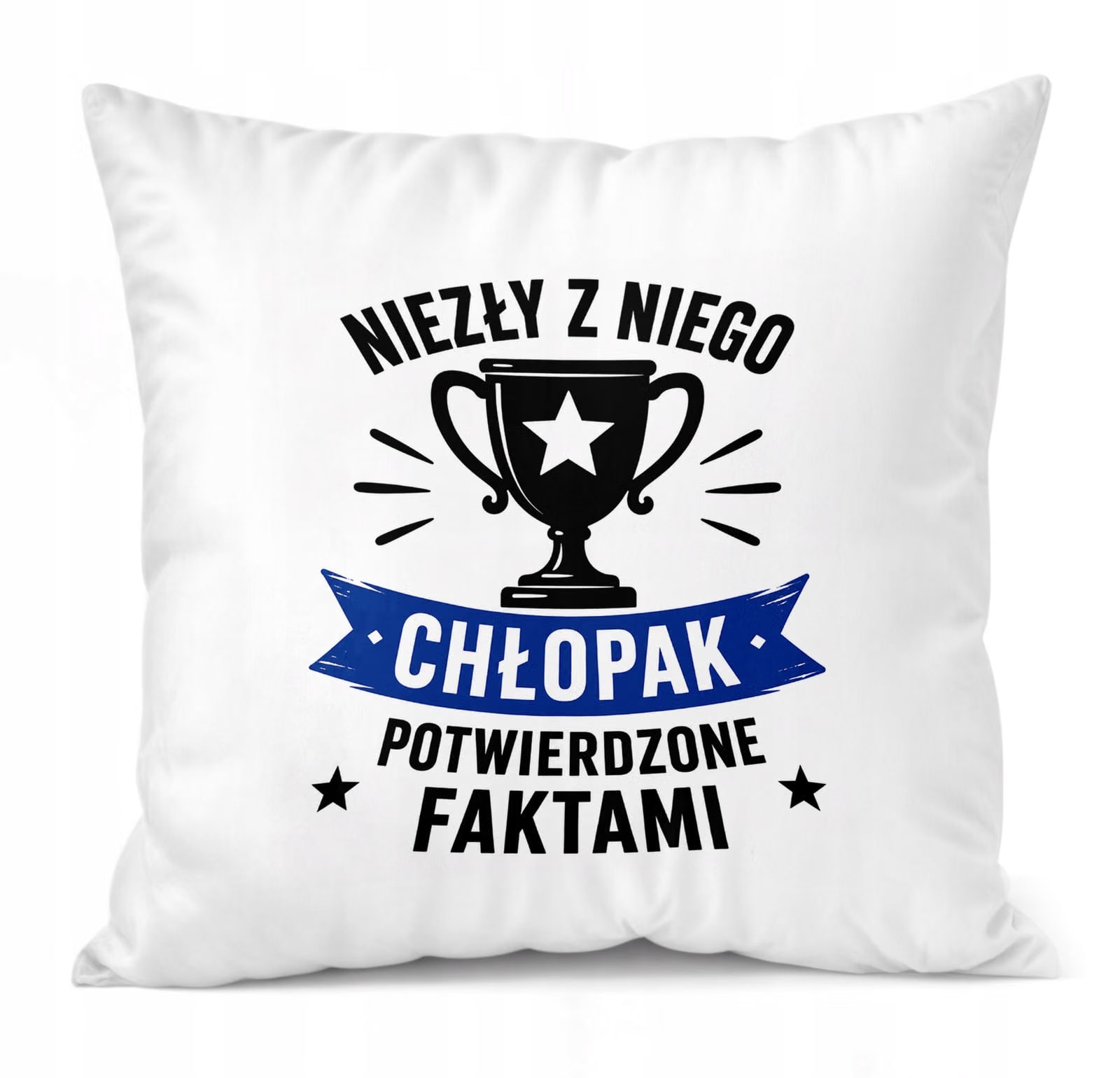 Poduszka Jasiek z nadrukiem Dzień Chłopaka 38x38cm Prezent Upominek
