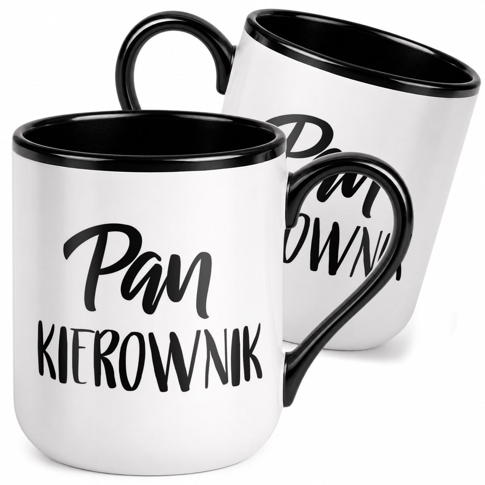Kubek z nadrukiem Premium Czarny Dla Kierownika Pan Kierownik Prezent