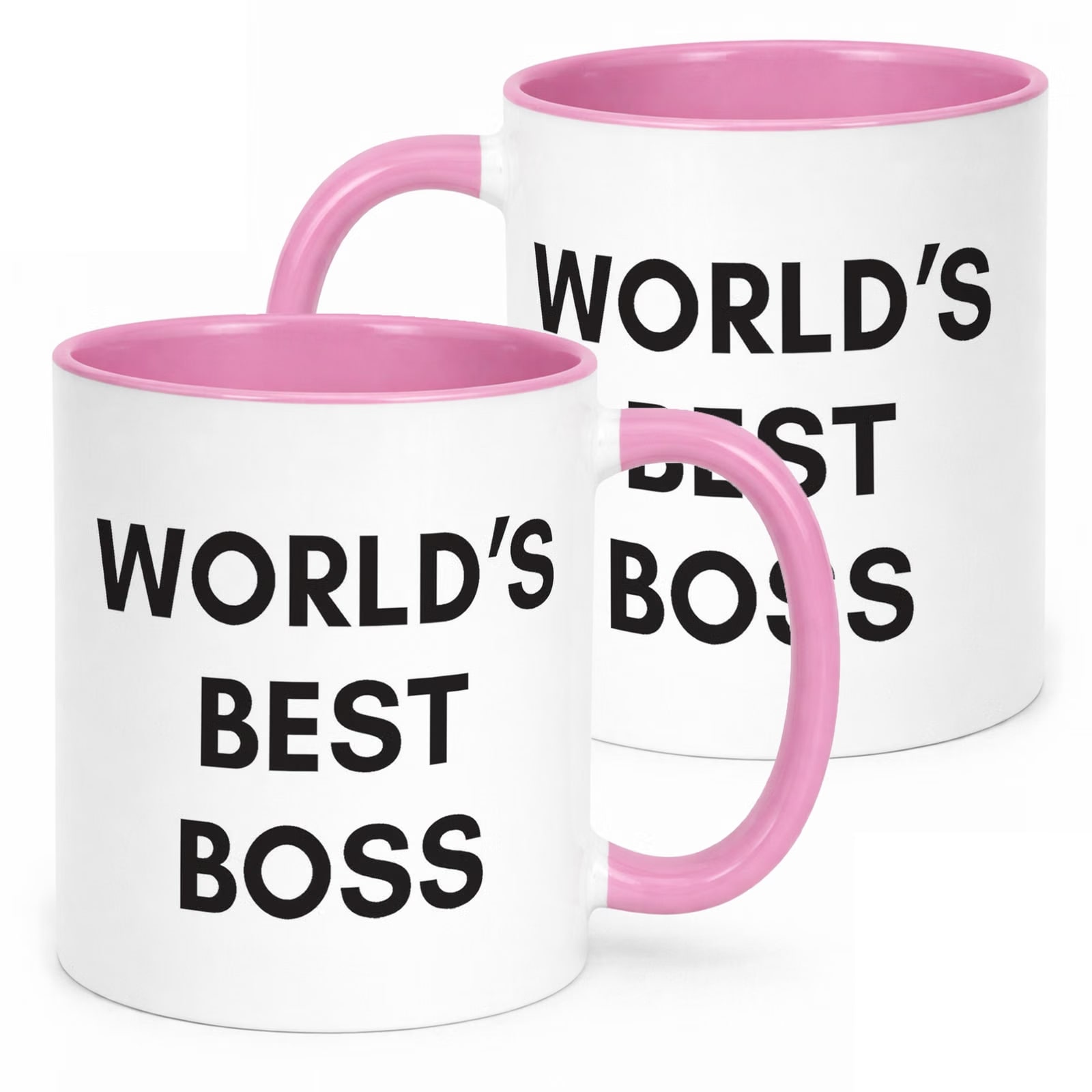 Kubek Różowy World’s Best Boss Dla Szefa Prezent Upominek