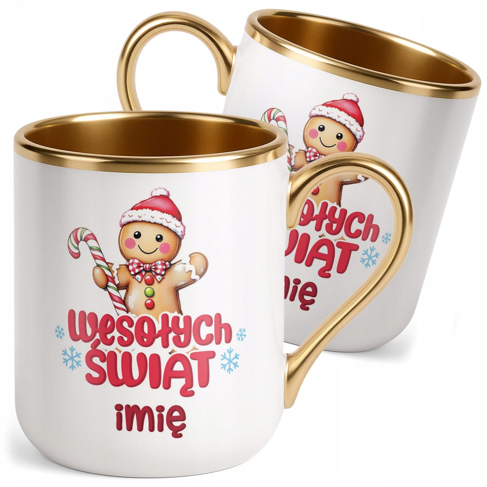 Kubek Personalizowany Premium Złoty Boże Narodzenie Święta Prezent