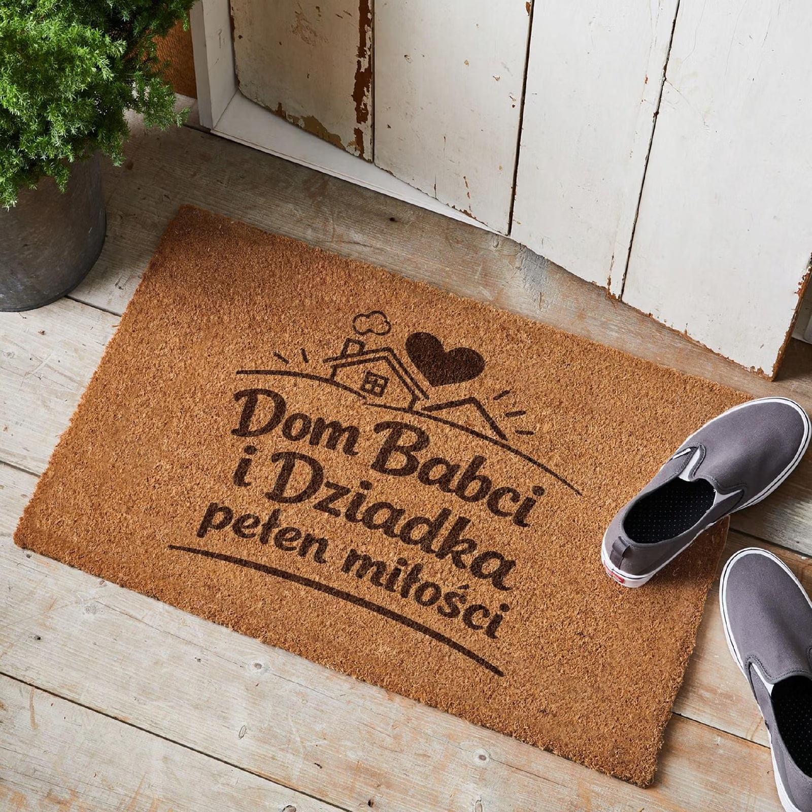 Wycieraczka Dzień Babci Dziadka Na Prezent pod drzwi kokosowa 60×40