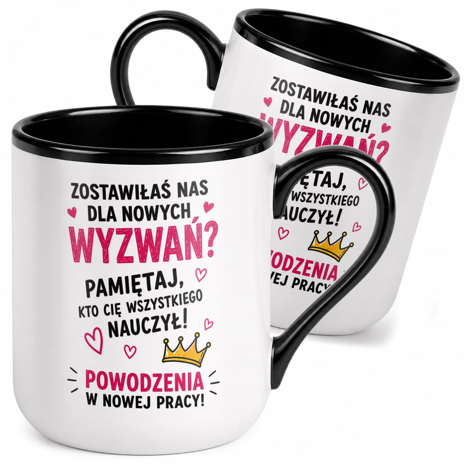 Kubek z nadrukiem Premium Czarny Pożegnanie Odejście z Pracy Prezent