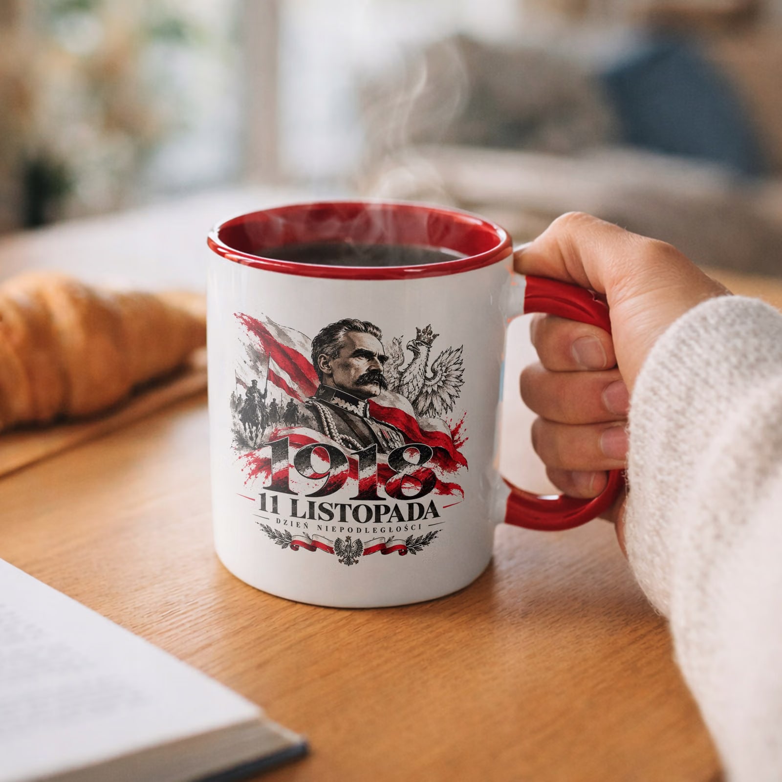 Kubek Czerwony z Nadrukiem Patriotyczny Święto Niepodległości Polska