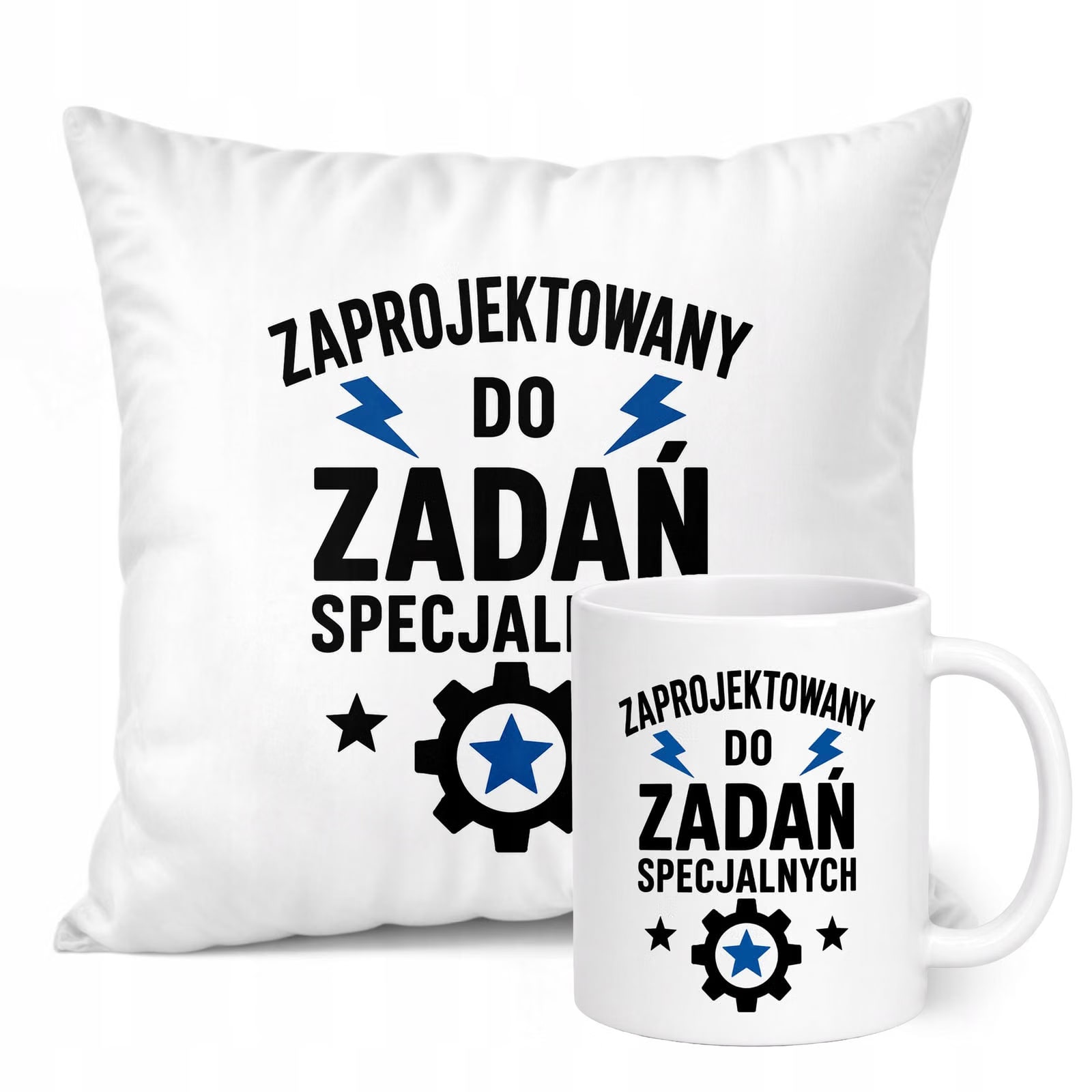 Zestaw Kubek Biały Poduszka Dzień Chłopaka Z Nadrukiem Prezent Upominek