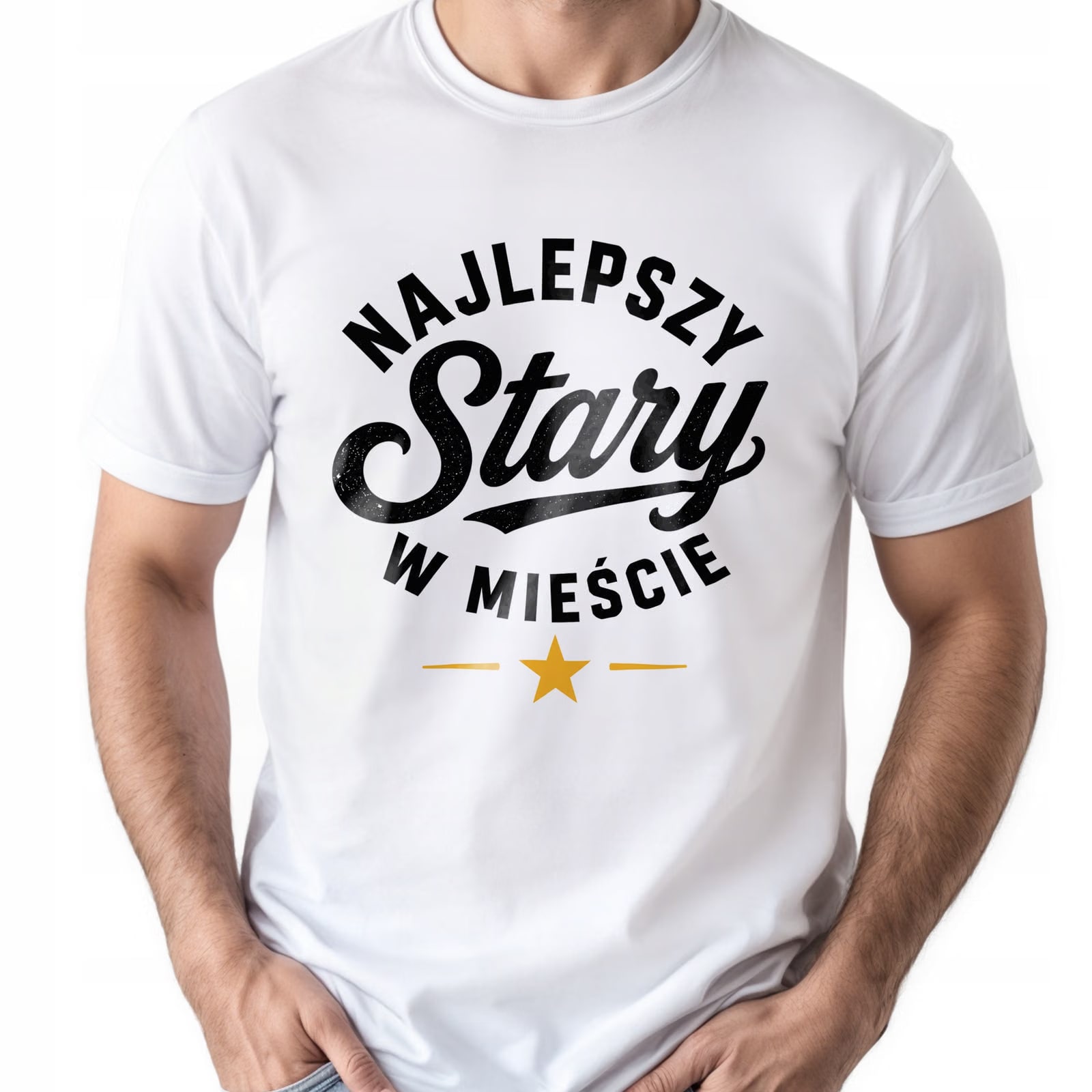 Koszulka biała męska Dzień Ojca prezent dla taty miły upominek r. 3XL