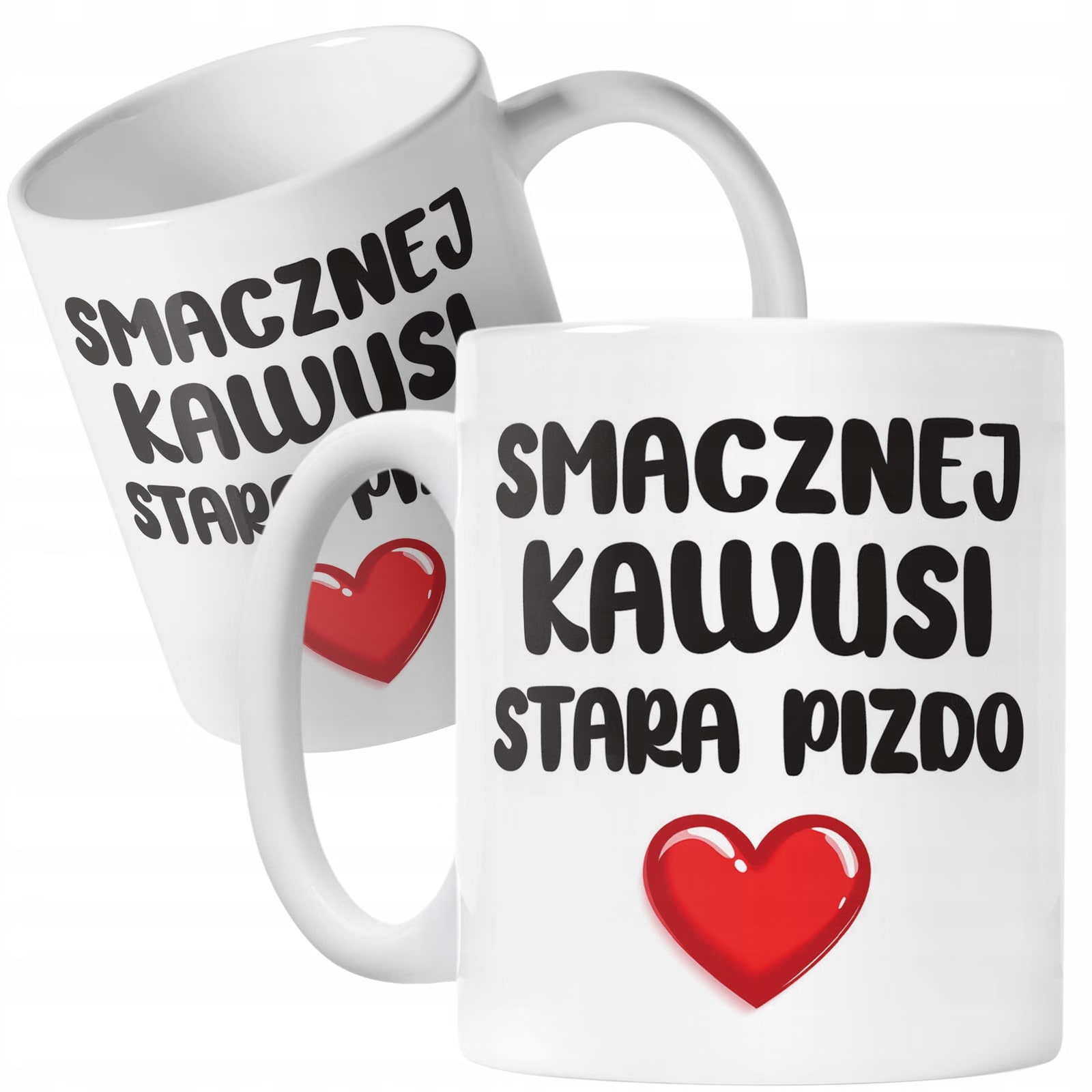 Kubek ceramiczny Smacznej Kawusi Stara Piz*o Śmieszny Zabawny Prezent