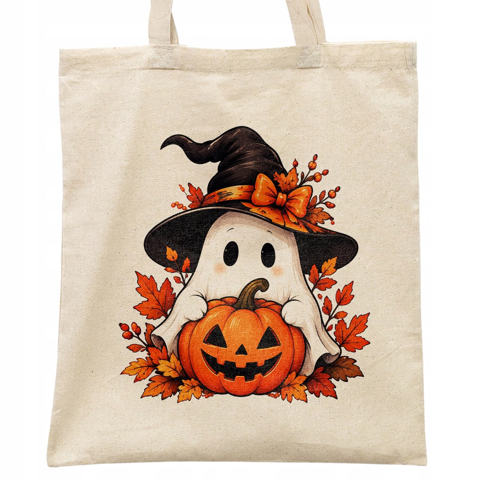 Torba shopper bawełniana halloween na zakupy z nadrukiem prezent