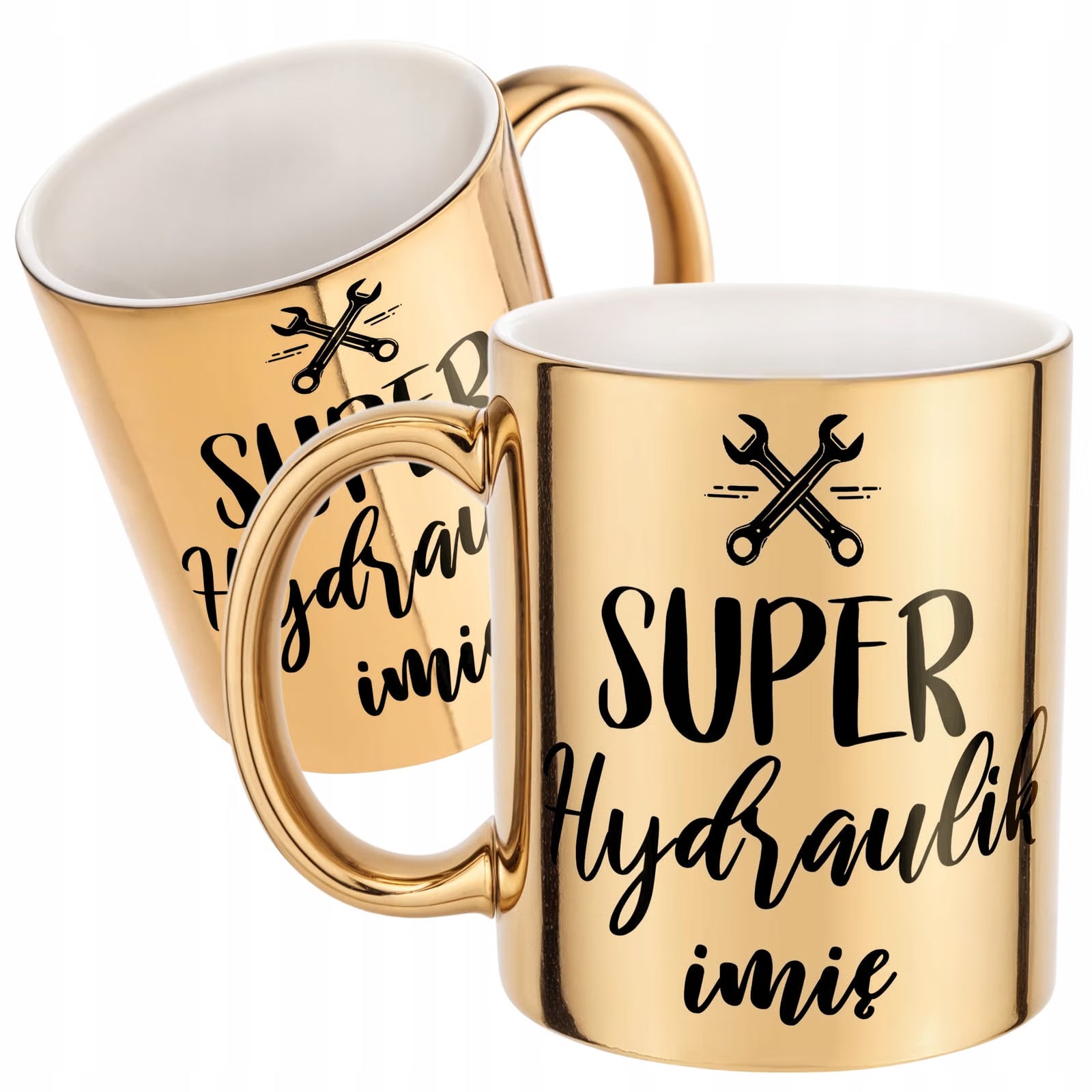 Złoty Kubek Personalizowany Super Hydraulik Prezent Upominek