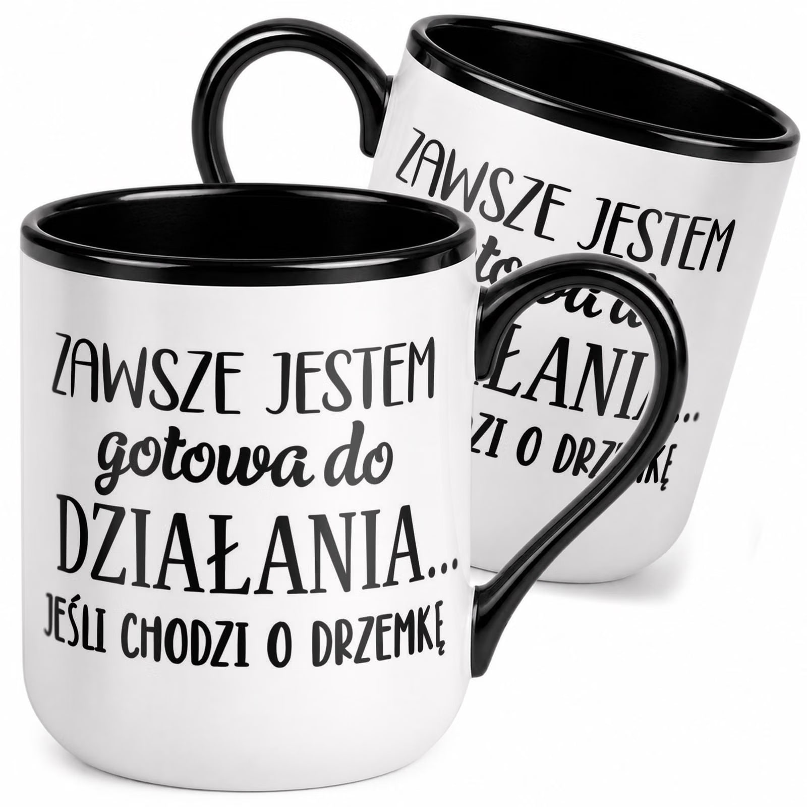 Kubek z nadrukiem Premium Czarny Dzień Kobiet Dla Kobiety Upominek Prezent