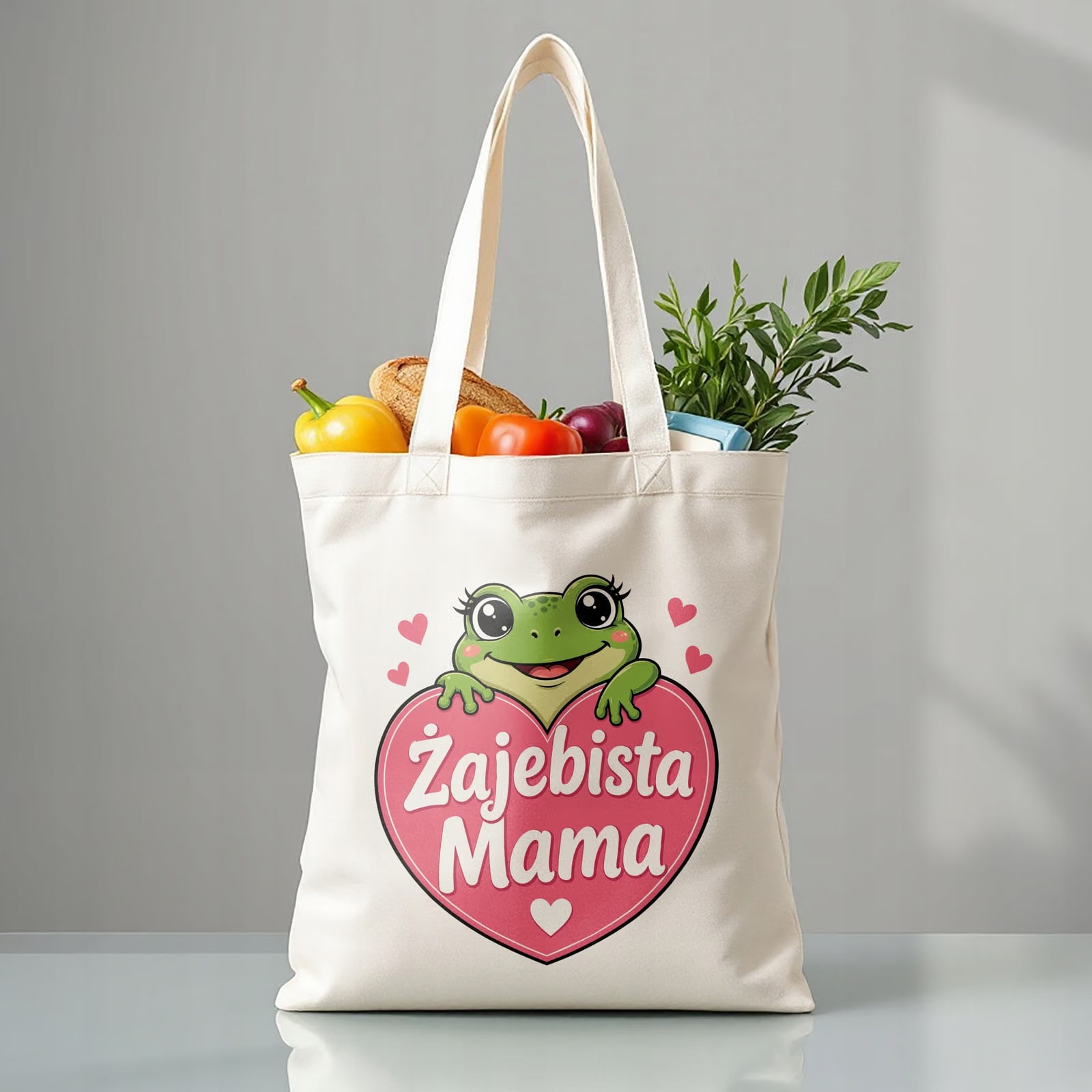 Dzień Matki prezent dla mamy torba bawełniana premium naturalna torba