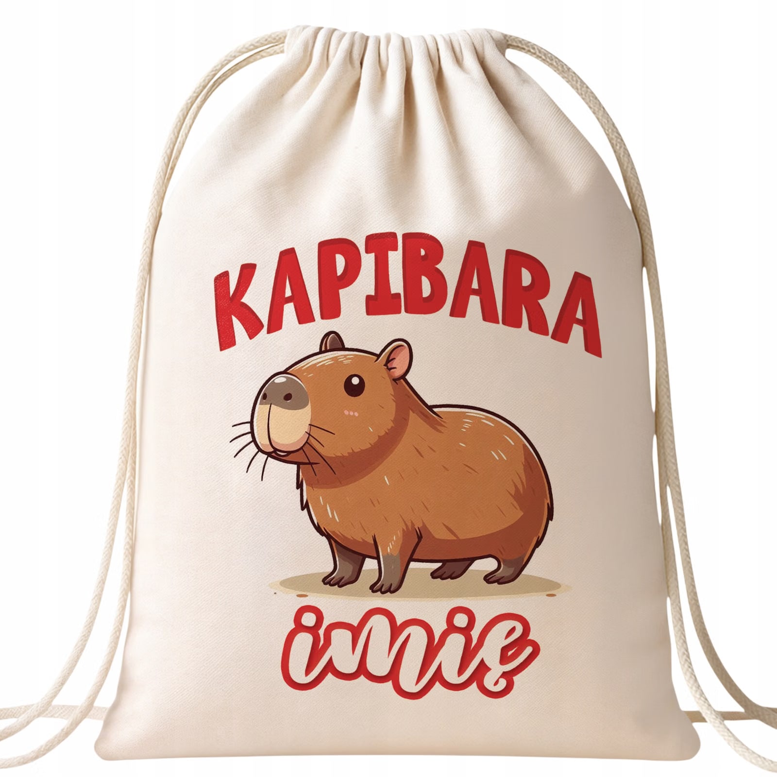 Zestaw personalizowany Kubek + Plecak Kapibara Capybara Zwierzak Prezent