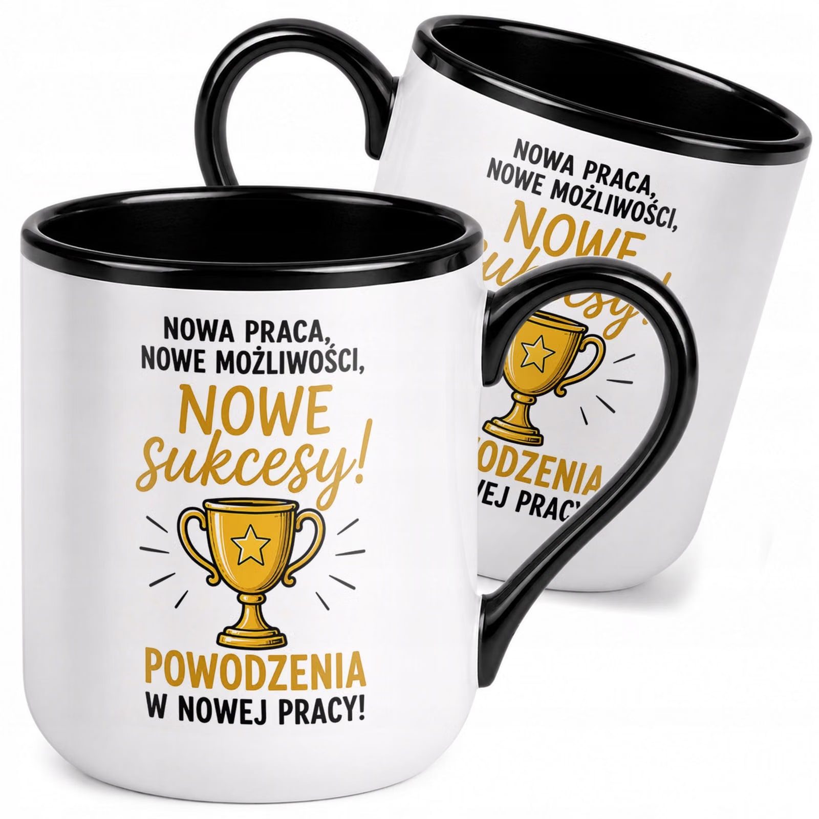 Kubek z nadrukiem Premium Czarny Pożegnanie Odejście z Pracy Prezent
