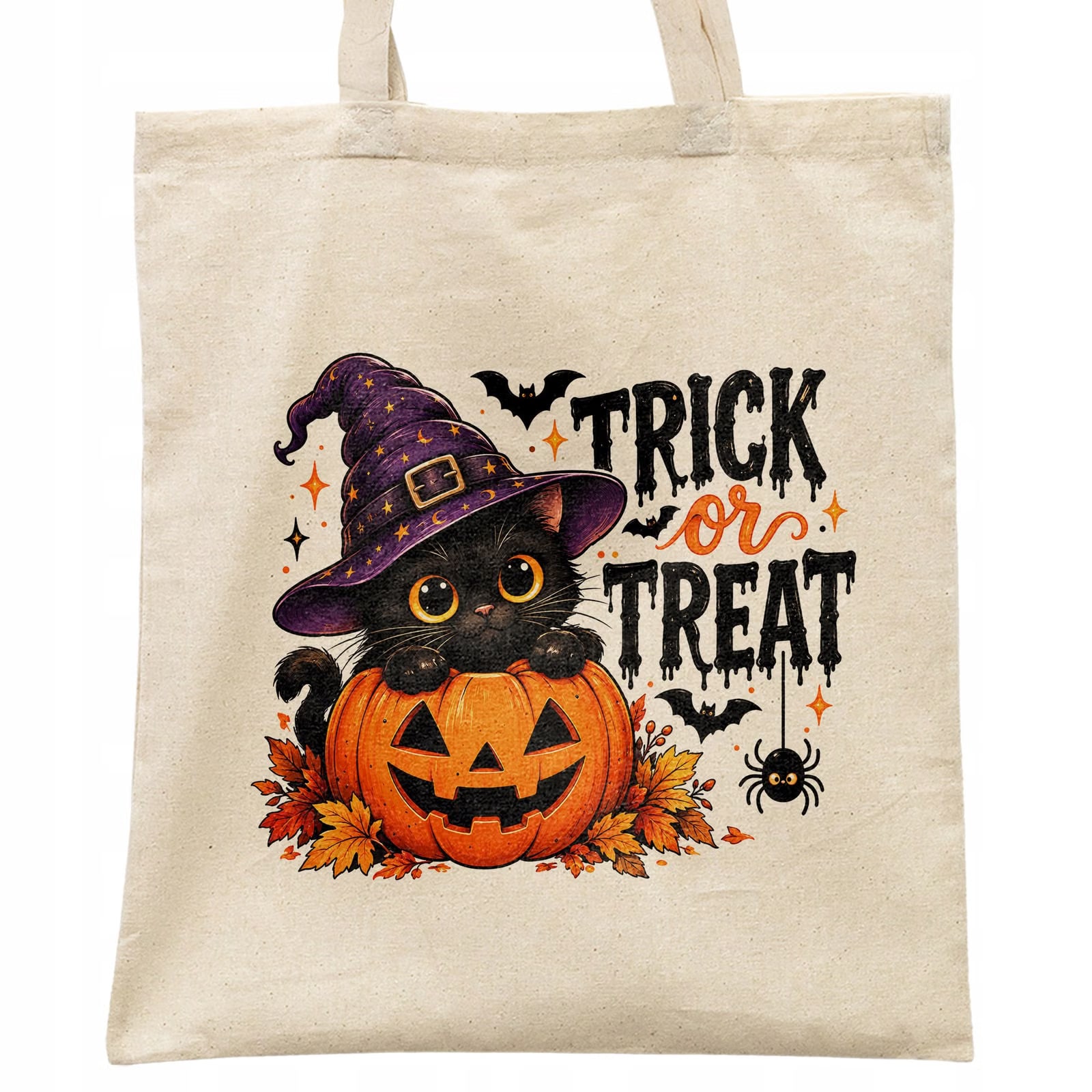 Torba shopper bawełniana halloween na zakupy z nadrukiem prezent