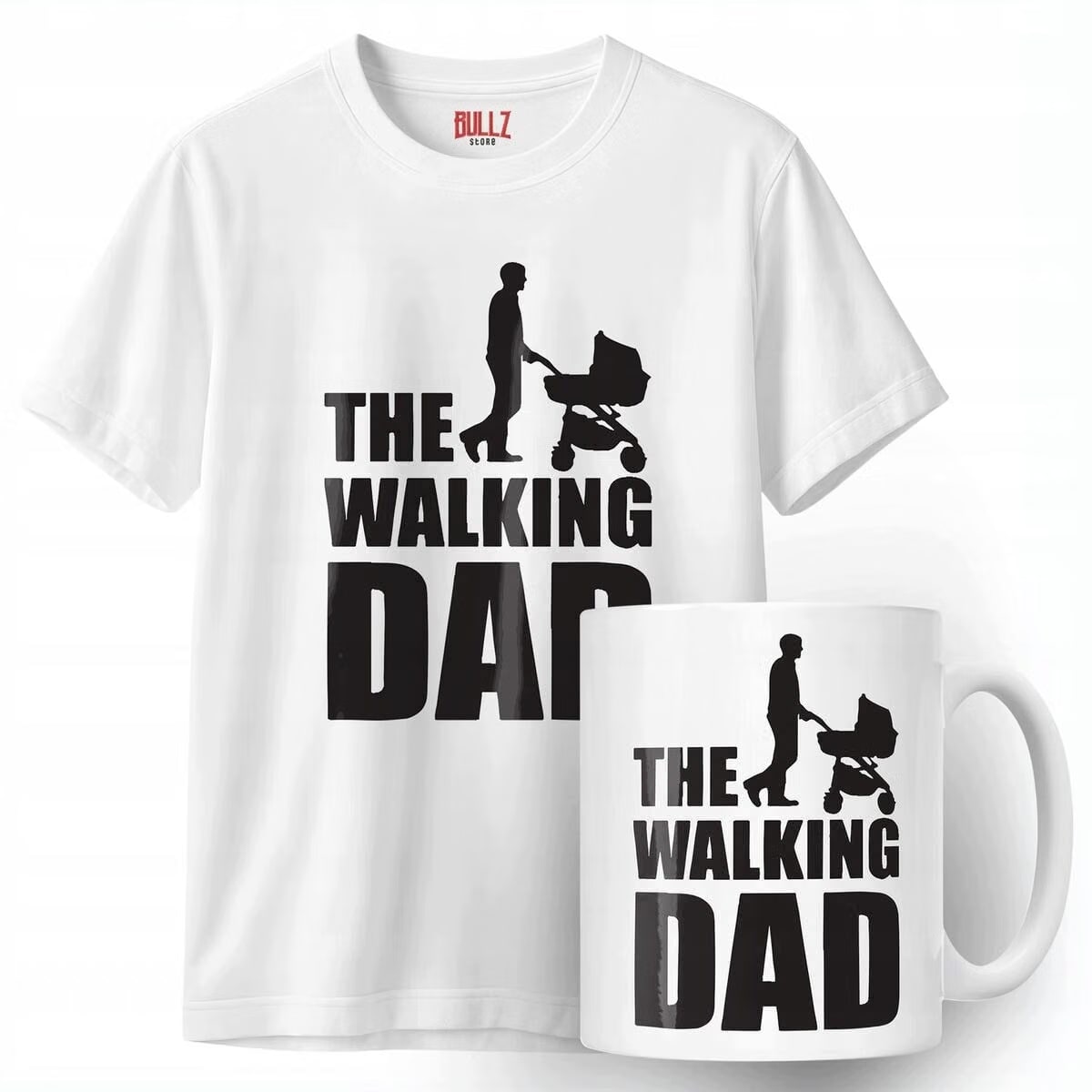 Zestaw Kubek + Koszulka Dzień Ojca Dla Taty The Walking Dad Prezent