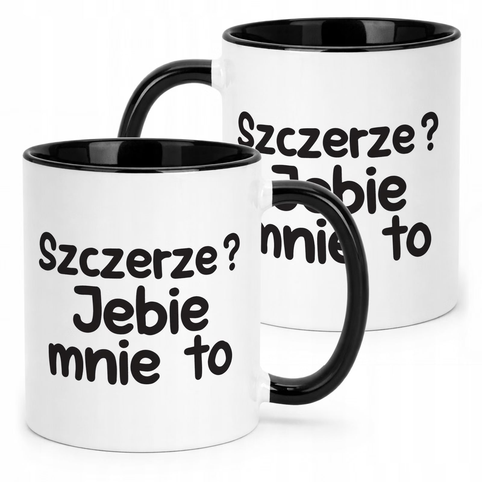 Kubek Czarny Szczerze Je**e Mnie To Śmieszny Zabawny Prezent