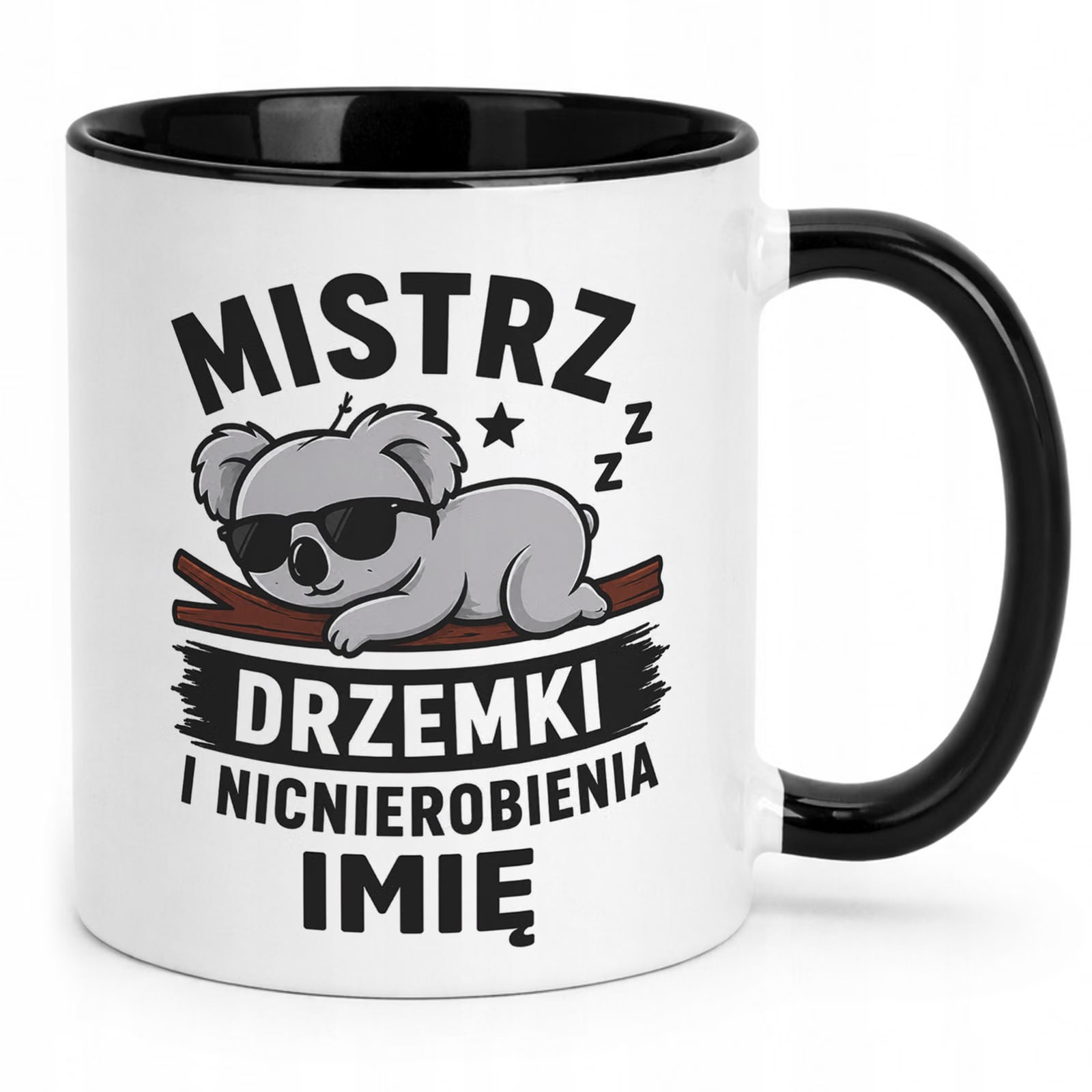 Czarny Kubek personalizowany z nadrukiem Dzień Chłopaka Mężczyzny Prezent