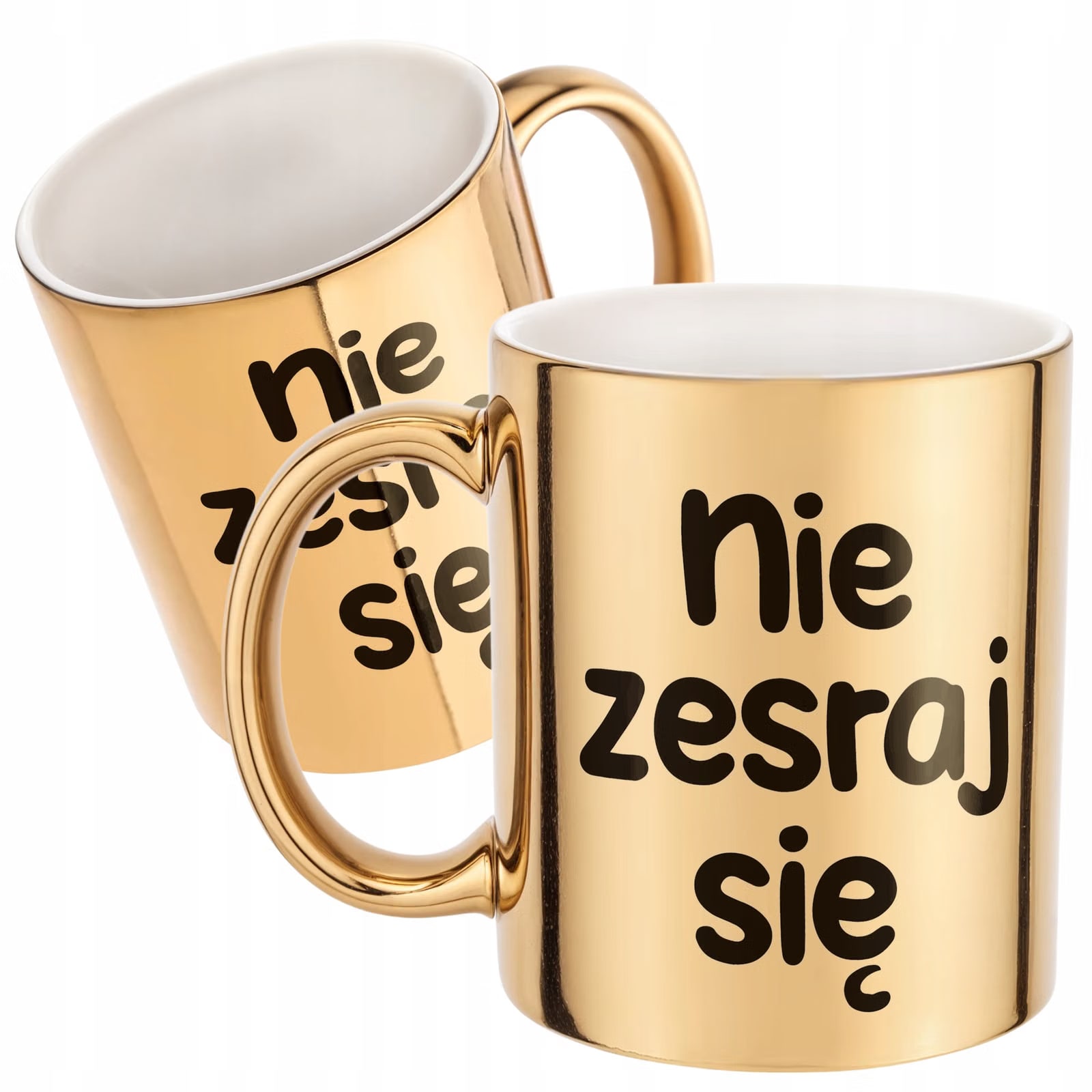 Złoty Kubek Nie Zes*aj Się Śmieszny Zabawny Prezent