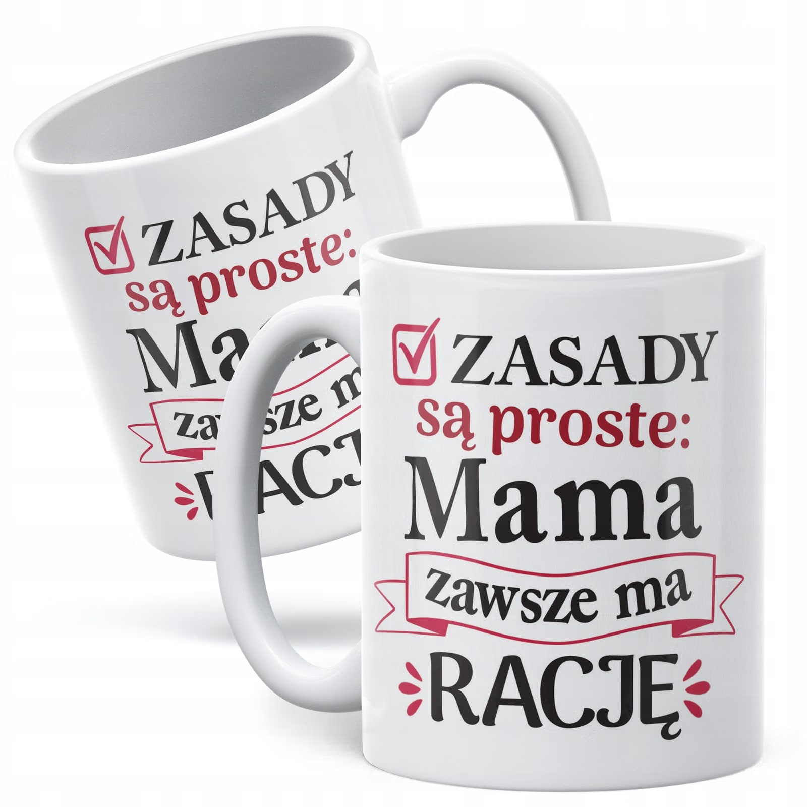 Kubek ceramiczny Dzień Matki Dla Mamy Prezent Zasady Są Proste