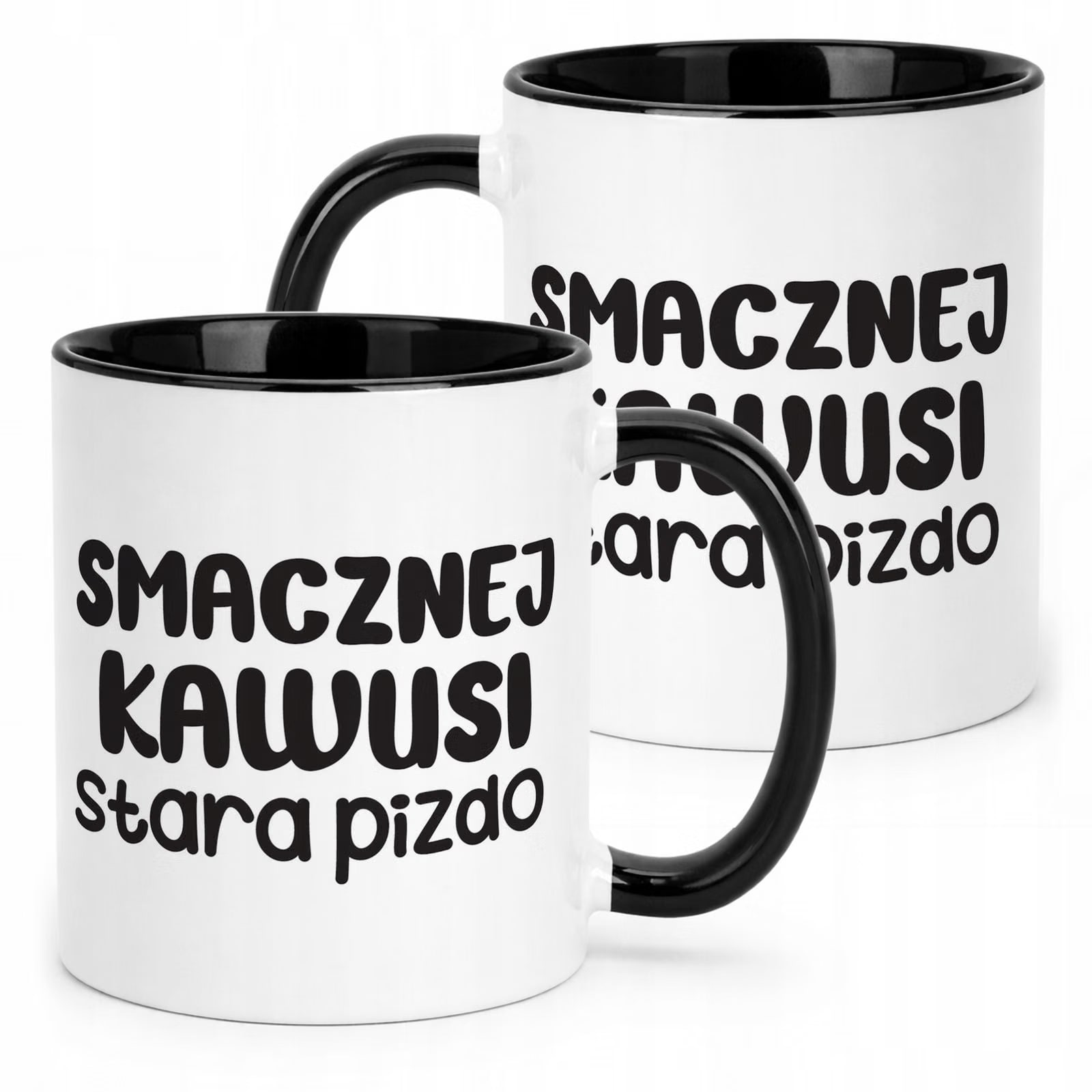 Kubek Czarny Smacznej Kawus Stara Piz*o Śmieszny Zabawny Prezent