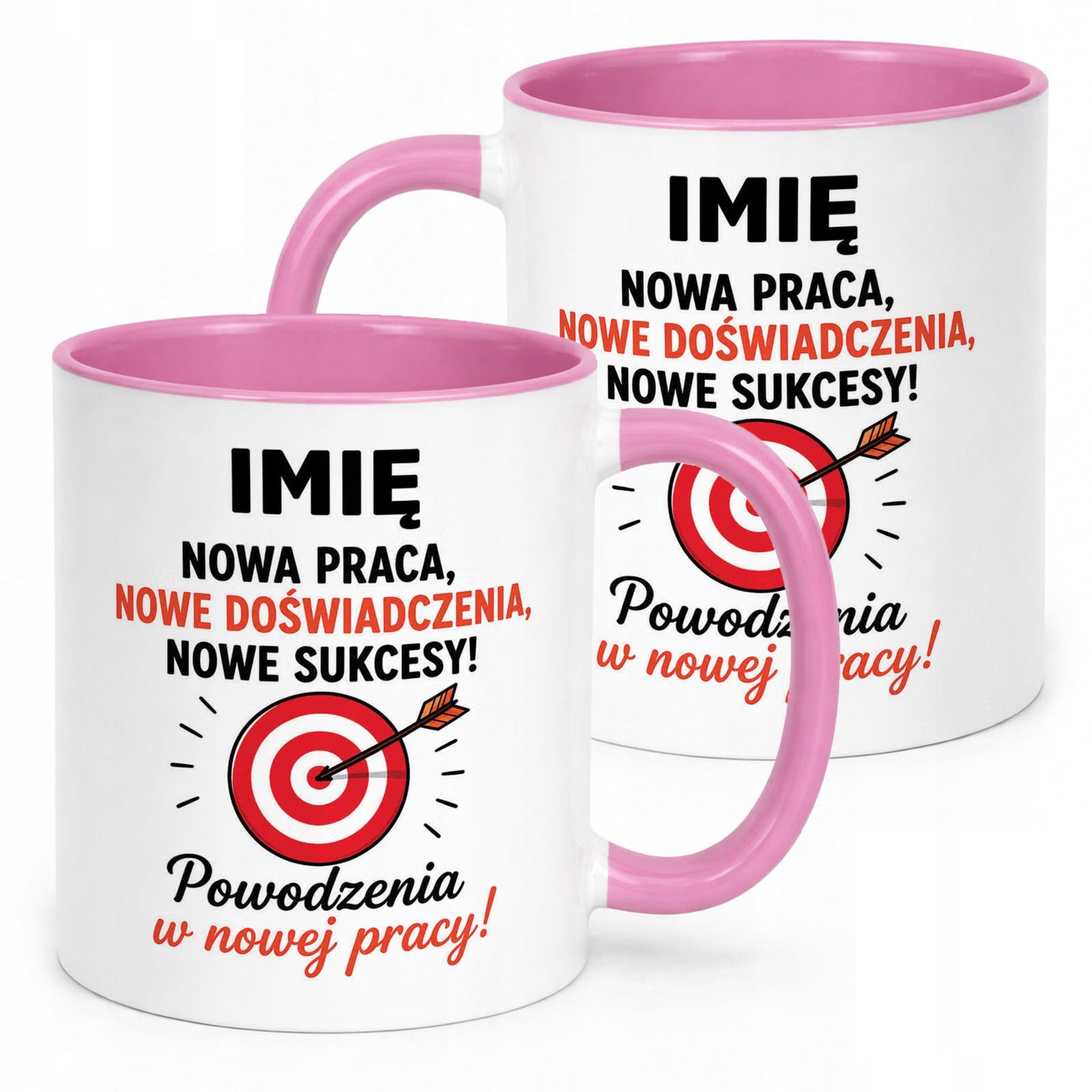 Kubek Różowy Personalizowany z Nadrukiem Pożegnanie Odejście z Pracy