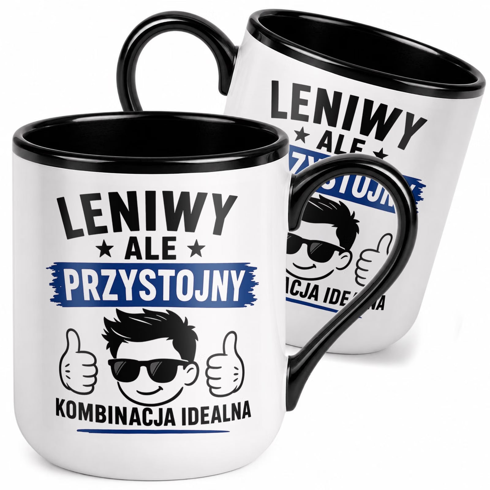 Kubek z nadrukiem Premium Czarny Dzień Chłopaka Dla Mężczyzny Prezent
