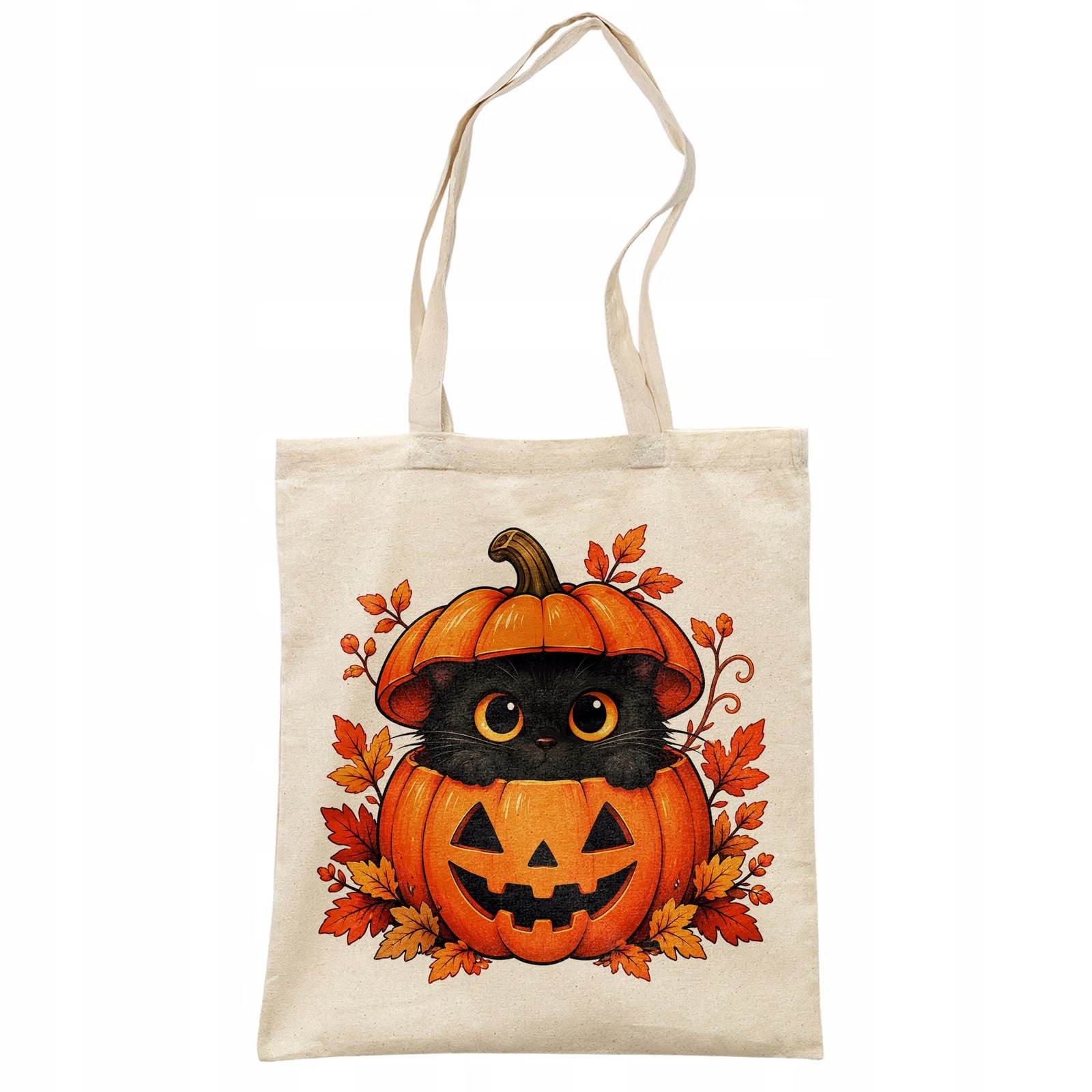 Torba shopper bawełniana halloween na zakupy z nadrukiem prezent