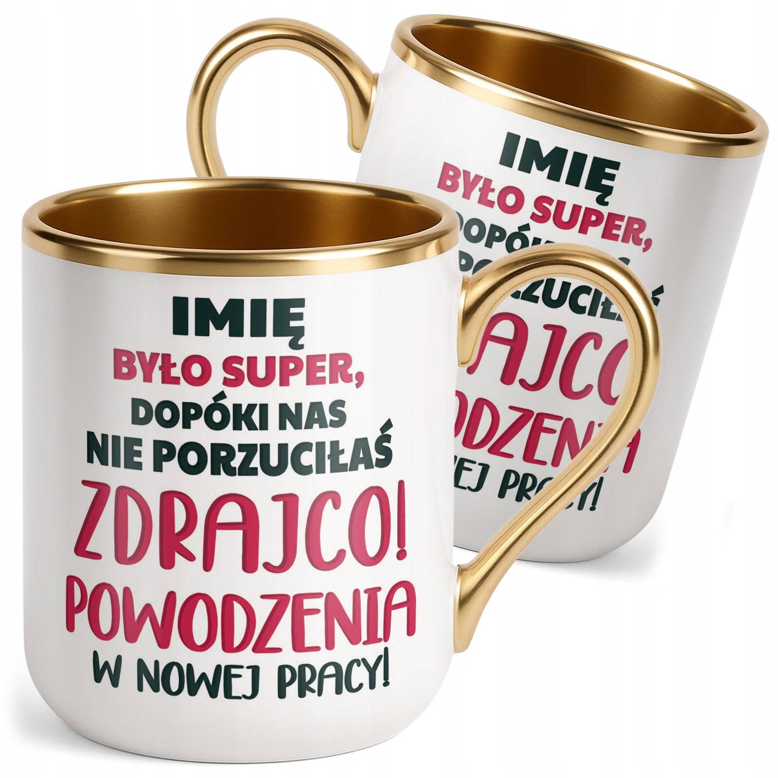 Kubek Premium Złoty Personalizowany Pożeganie Odejście z Pracy