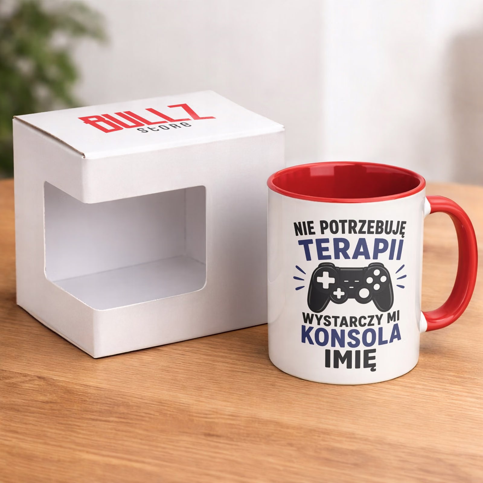 Czerwony Kubek personalizowany z nadrukiem Dzień Chłopaka Mężczyzny Prezent