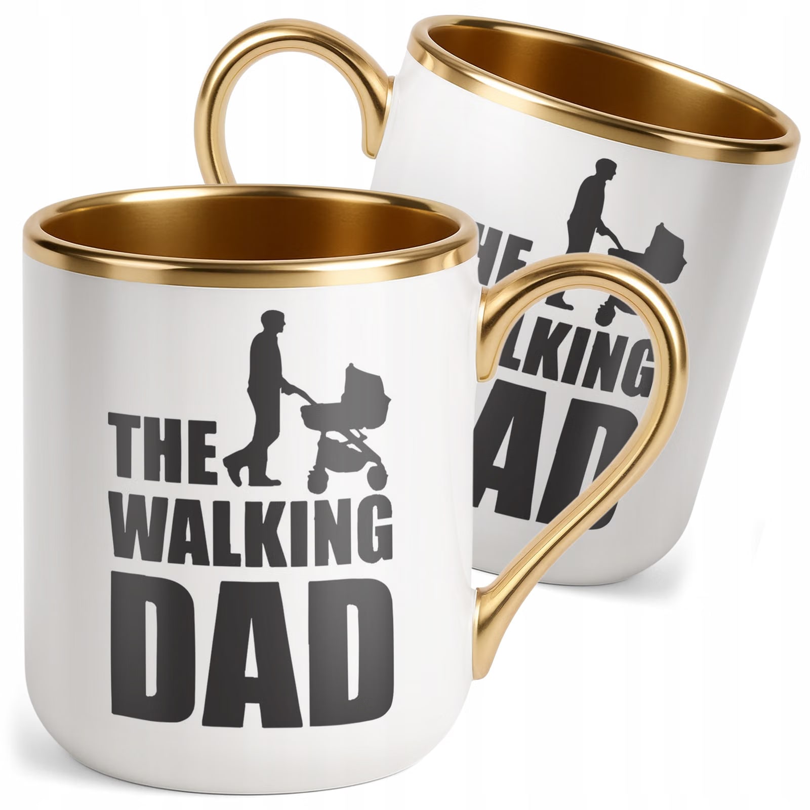 Kubek Premium Złoty Dzień Ojca Dla Taty The Walking Dad Prezent