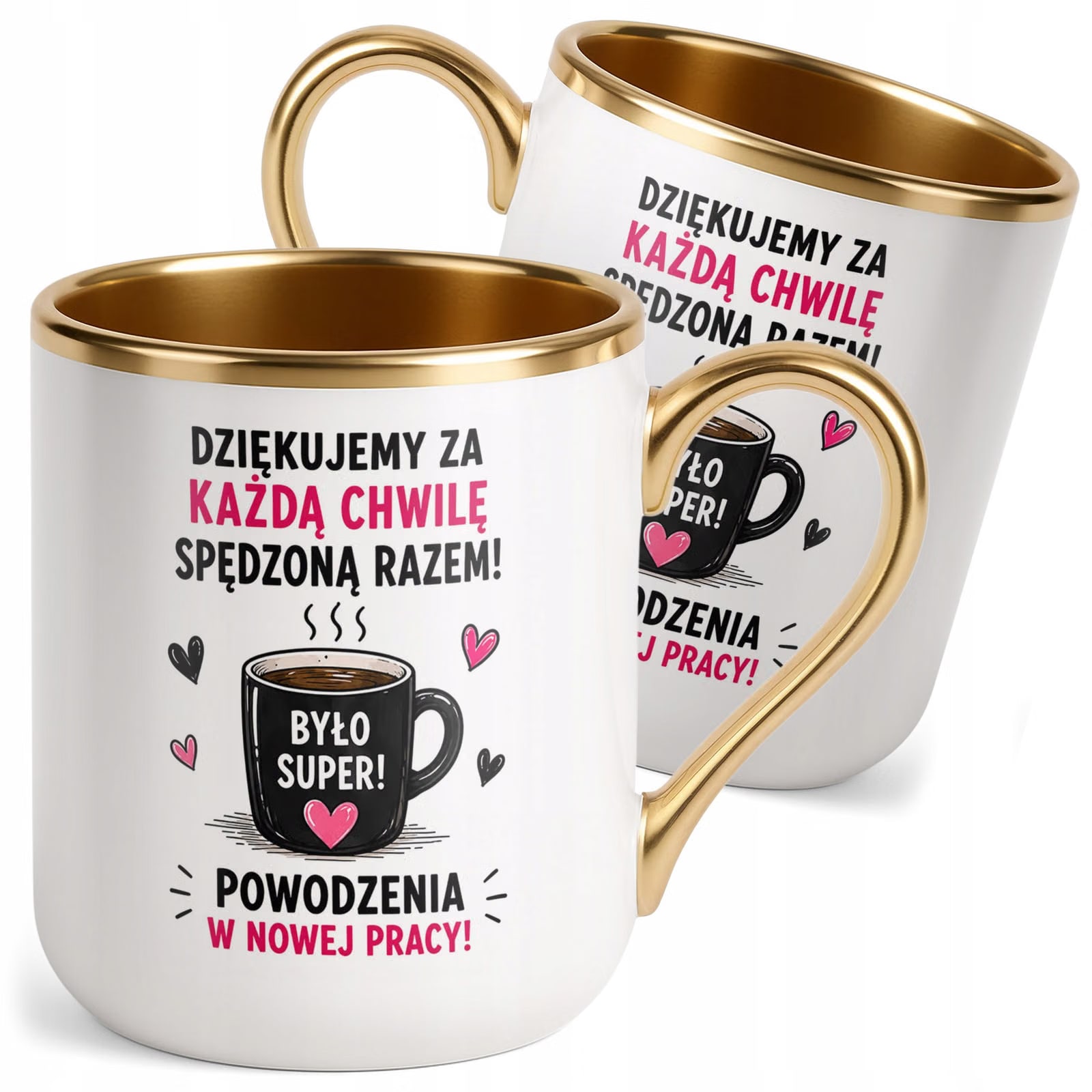 Kubek z nadrukiem Premium Złoty Pożegnanie Odejście z Pracy