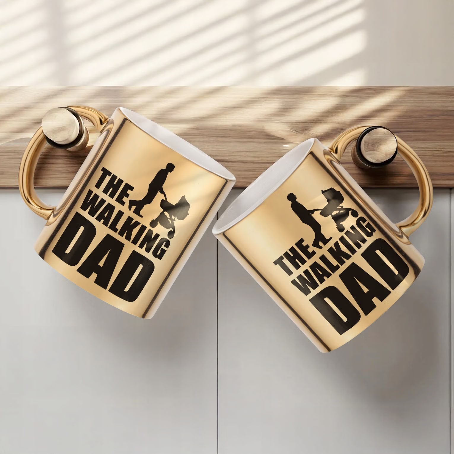 Złoty Kubek Dzień Ojca Dla Taty The Walking Dad Prezent