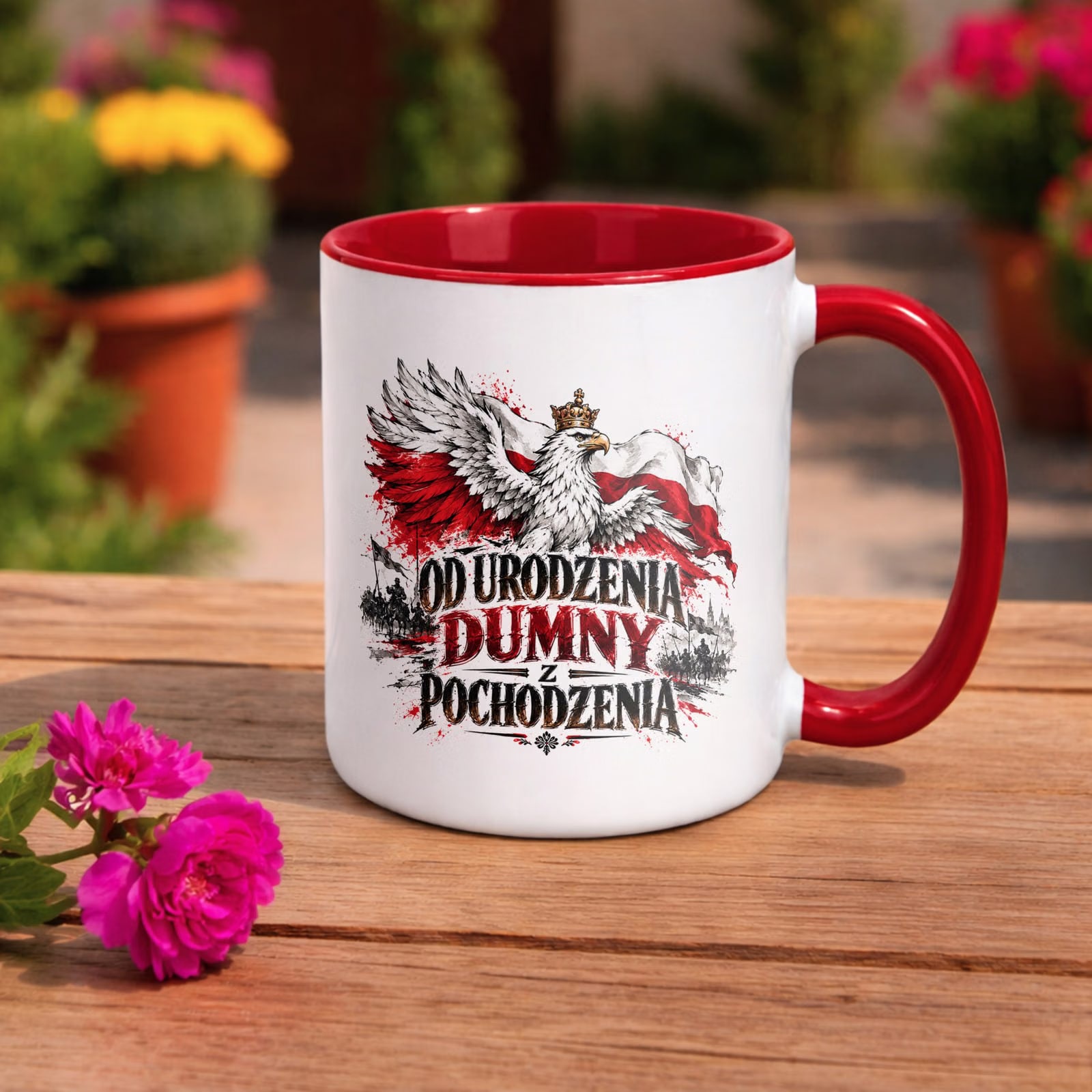 Kubek Czerwony z Nadrukiem Patriotyczny Święto Niepodległości Polska