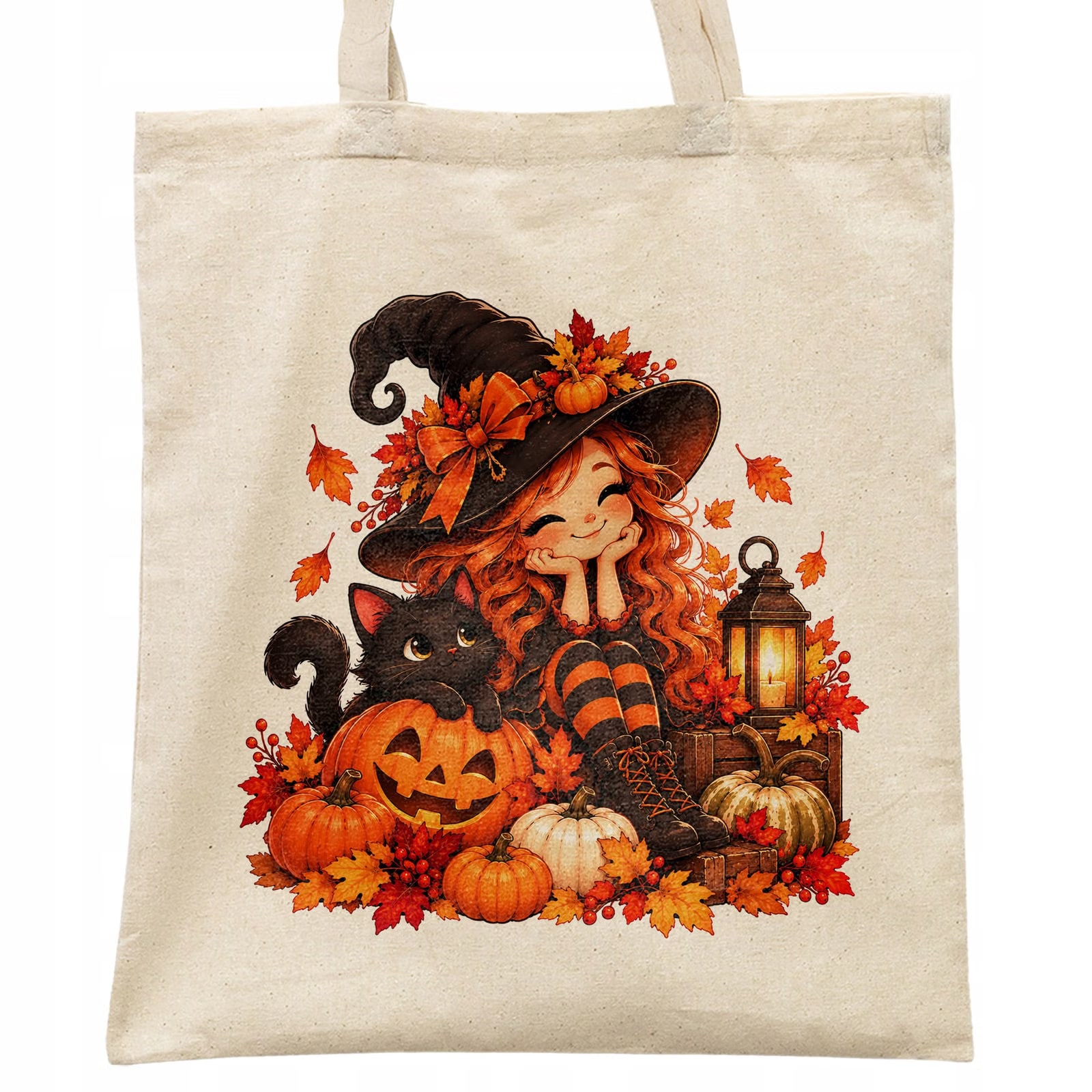 Torba shopper bawełniana halloween na zakupy z nadrukiem prezent