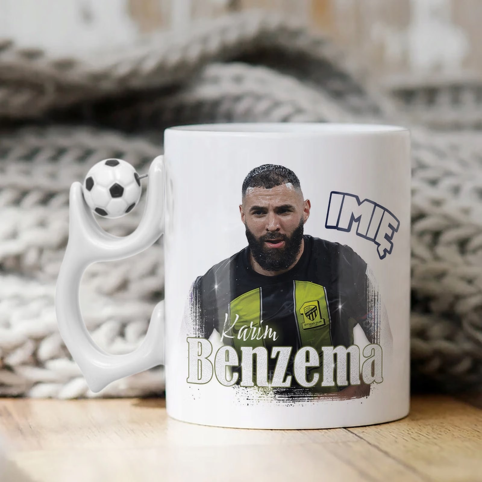 Kubek piłkarski personalizowany Karim Benzema dla kibiców Al-Ittihad