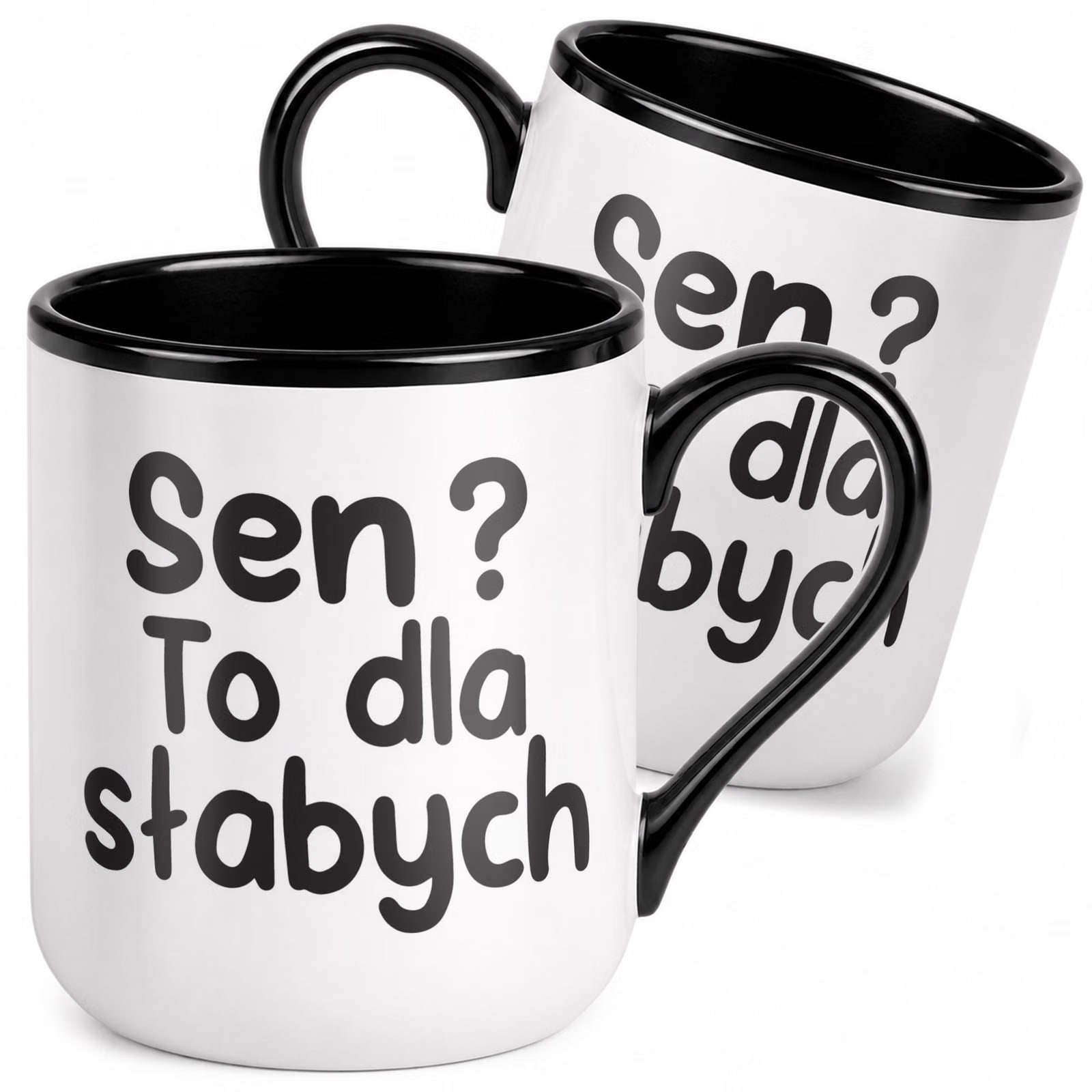 Kubek z nadrukiem Premium Czarny Sen To Dla Słabych Upominek Prezent