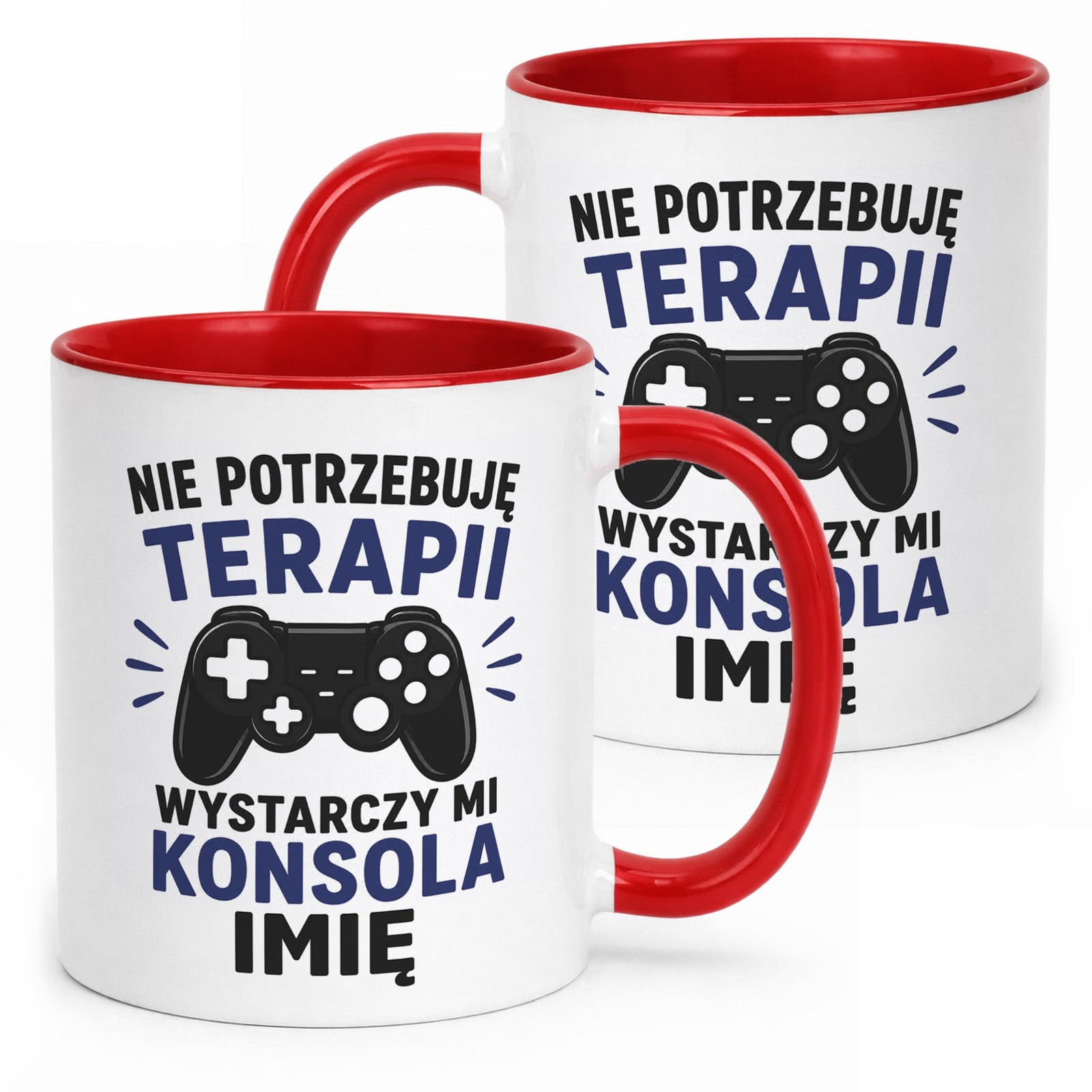 Czerwony Kubek personalizowany z nadrukiem Dzień Chłopaka Mężczyzny Prezent