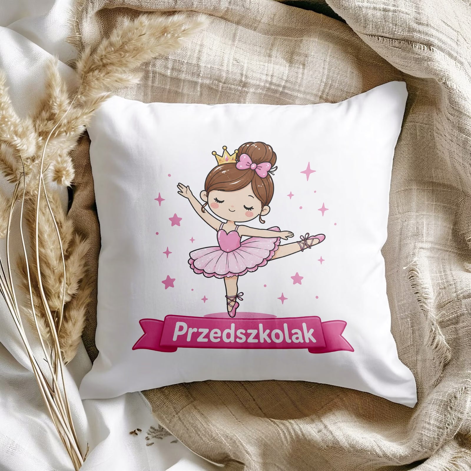 Poduszka Jasiek z nadrukiem 38x38cm Przedszkolak Dla Dzieci Prezent