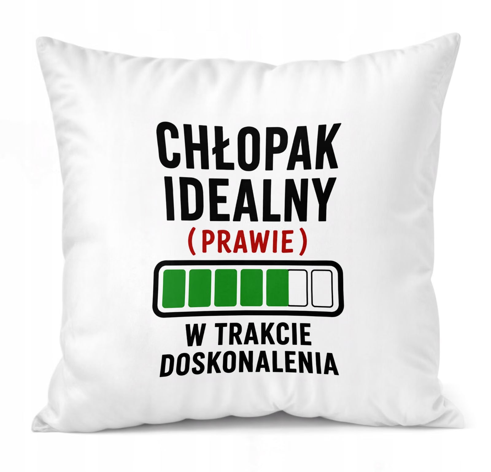 Poduszka Jasiek z nadrukiem Dzień Chłopaka 38x38cm Prezent Upominek